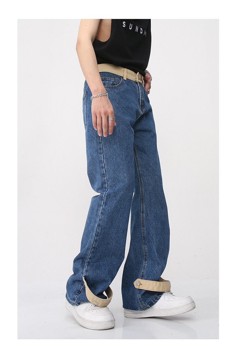 Japanese Brand × Jean Japanese washed colorblock straight casual flared jeans Size US 32 / EU 48 - 4 Thumbnail
