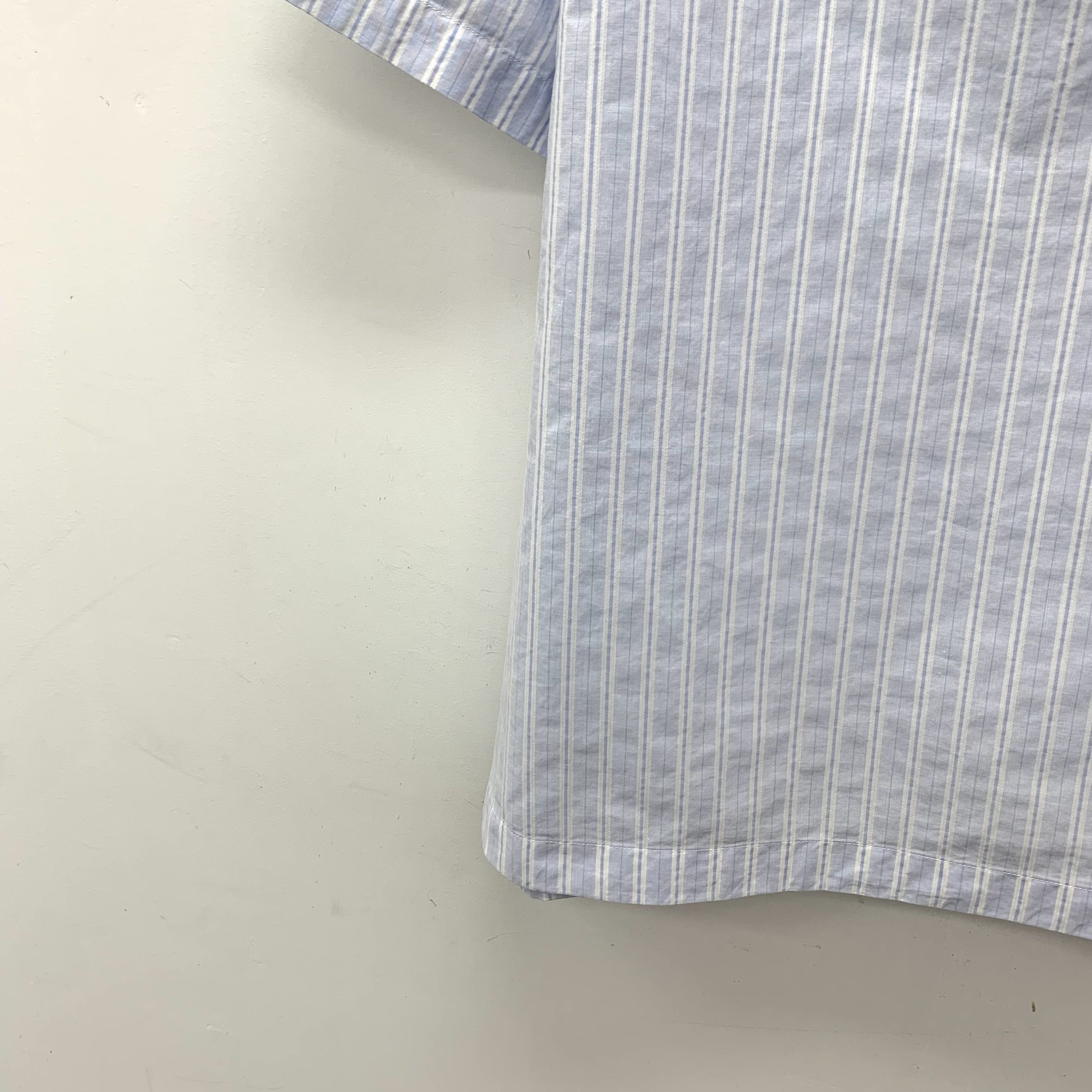 Dior Dior Light Blue Striped Half-Zip Polo Tee (Size 46) Size US S / EU 44-46 / 1 - 7 Thumbnail