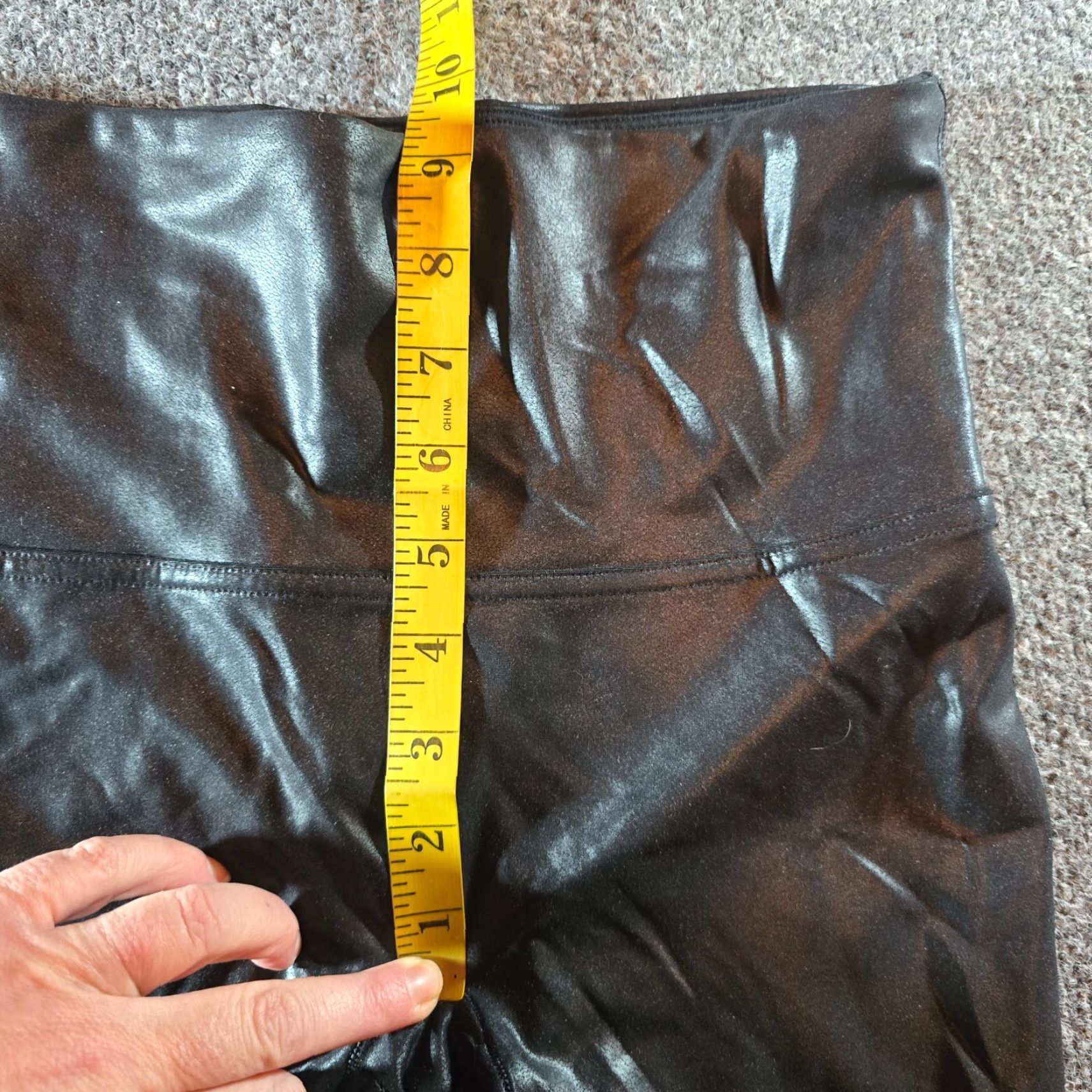 Spanx Spanx Pants Womens Large Black Faux Leather Stretch Casual Capsule Leggings Size L Size 36" / US 14 / IT 50 - 5 Thumbnail