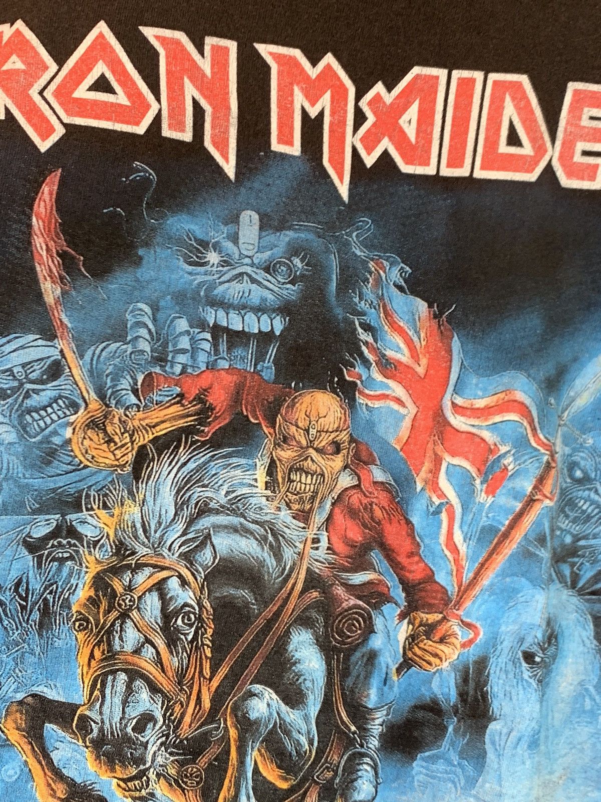 Band Tees × Iron Maiden × Vintage *RARE* Vintage Iron Maiden Eddie War Art Metal Band T-Shirt Size US XL / EU 56 / 4 - 4 Thumbnail