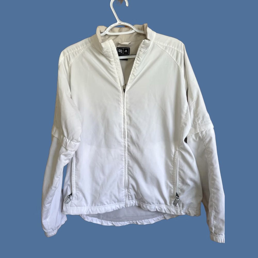 Adidas Adidas Mens Climaproof Jacket Medium Ivory Beige Golf Run Sports Athleisure Size US M / EU 48-50 / 2 - 1 Thumbnail