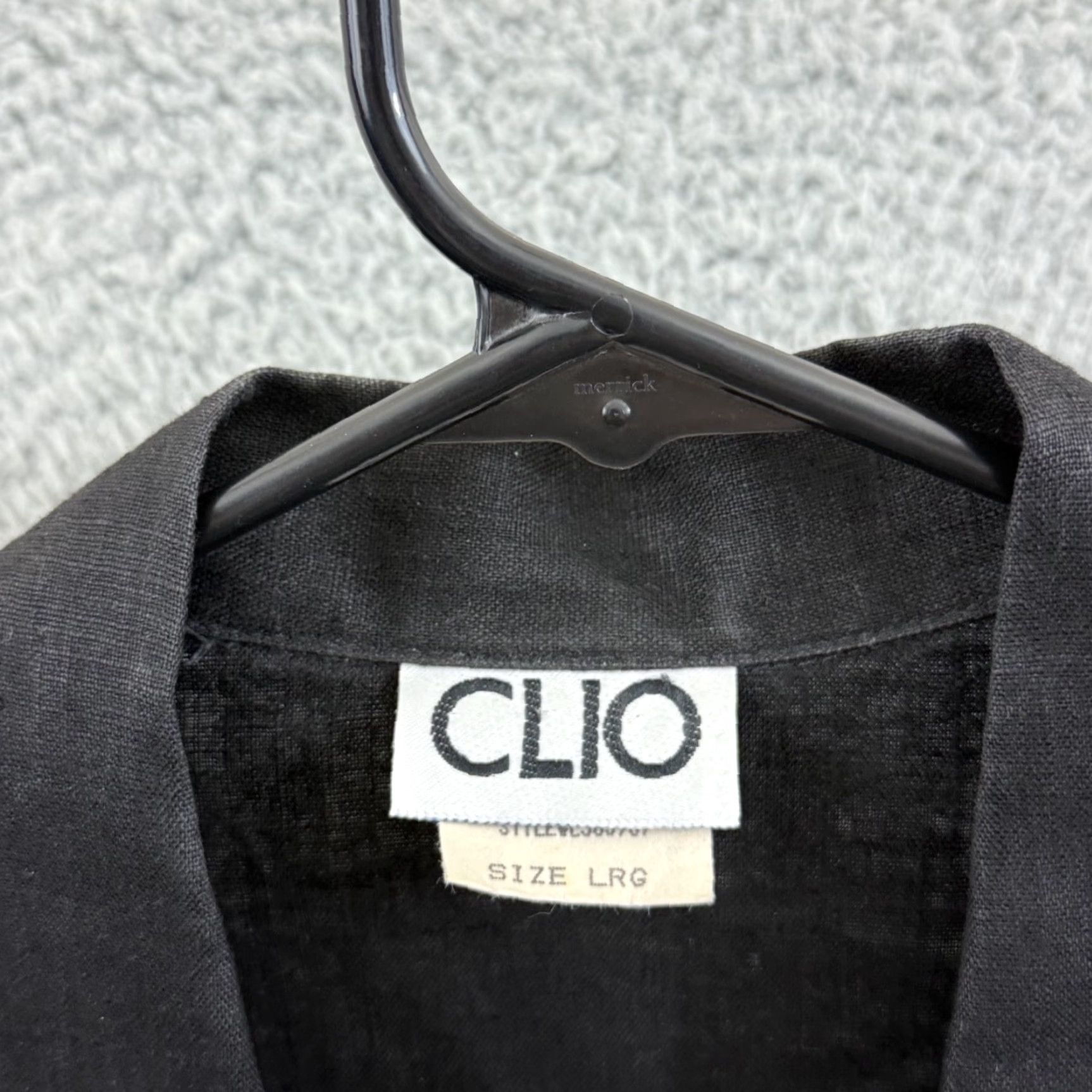 Vintage VINTAGE Clio Shirt Womens Large Black Linen Embroidered Button Boho Cottagecore Size M / US 6-8 / IT 42-44 - 6 Thumbnail