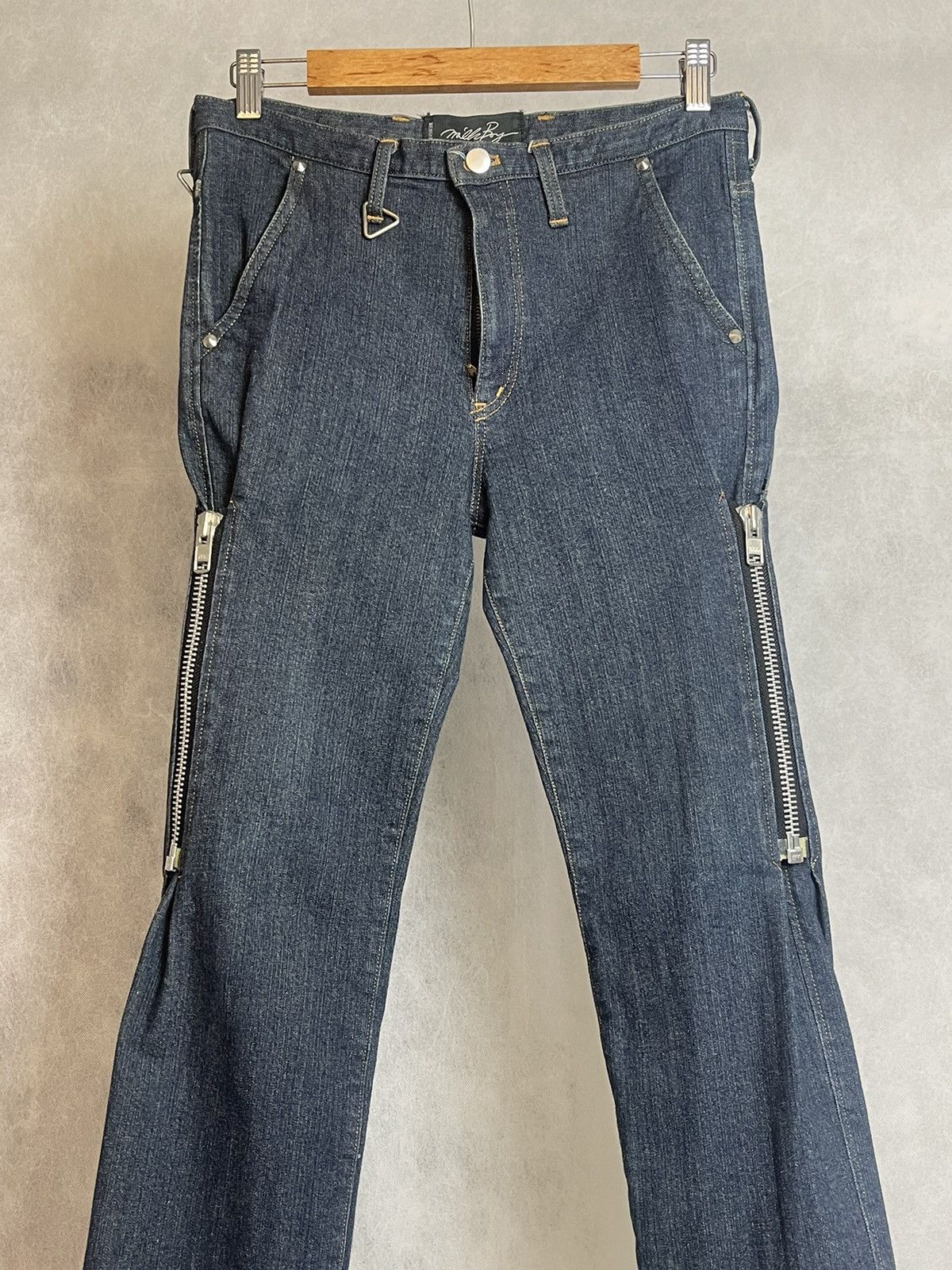 Japanese Brand 2015 Milkboy multi zip denim pants Size US 31 - 5 Thumbnail