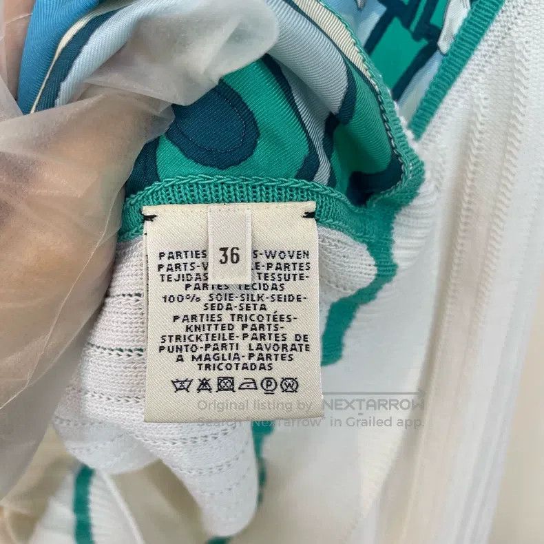 Hermes Hermes Silk Mixed Zip-Up Jacket - Blue-Green Size XS / US 0-2 / IT 36-38 - 5 Thumbnail