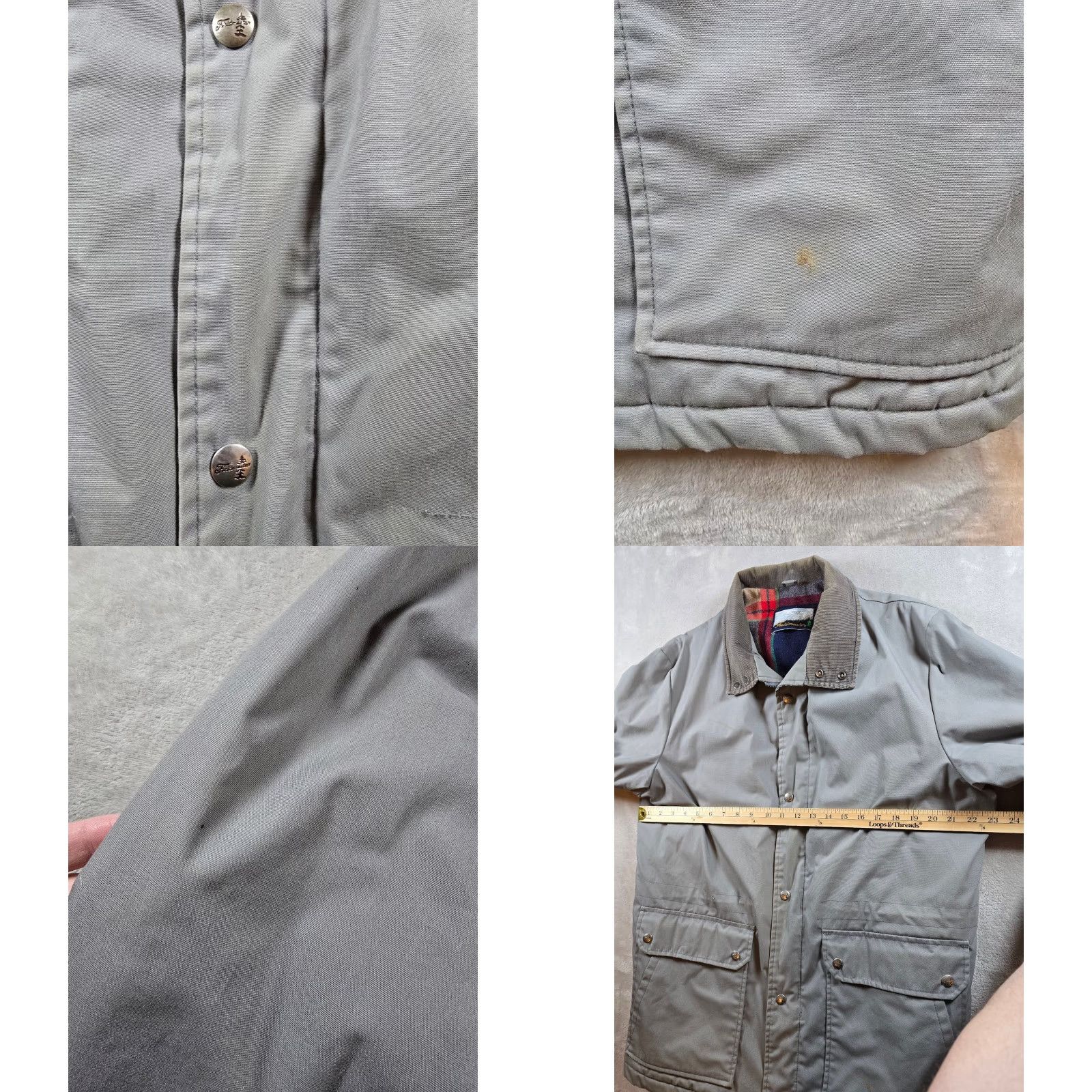 Vintage VINTAGE Fieldmaster Chore Jacket Mens L Gray Corduroy Plaid Weathergear Lined Pockets USA Made Size US L / EU 52-54 / 3 - 8 Thumbnail