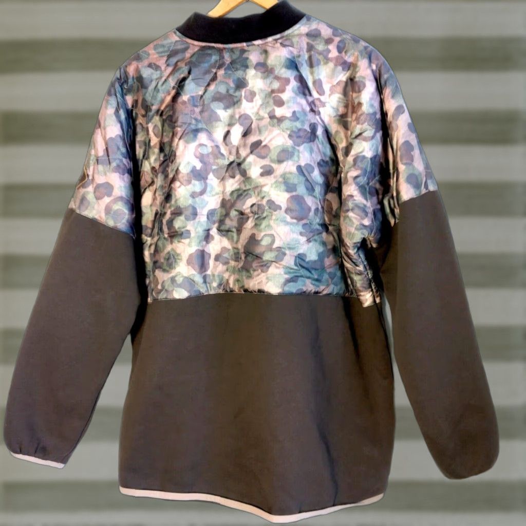 Burton Burton Moonbase Anorak Jacket Women L Brown Camouflage Camo 1/4 Zip Pullover Size L / US 10 / IT 46 - 1 Thumbnail
