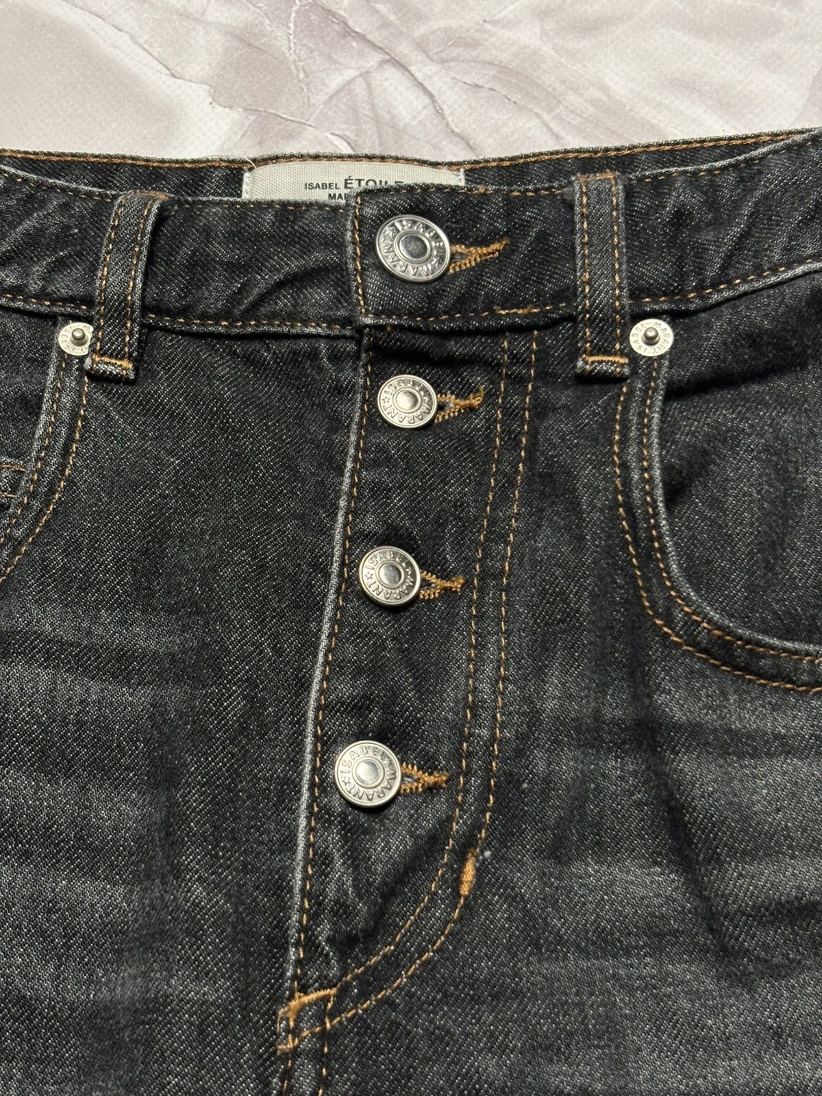 Isabel Marant Etoile Isabel Marant Etoile Belden High Rise Straight Jean Faded 34 Size 25" / US 0 / IT 36 - 8 Thumbnail