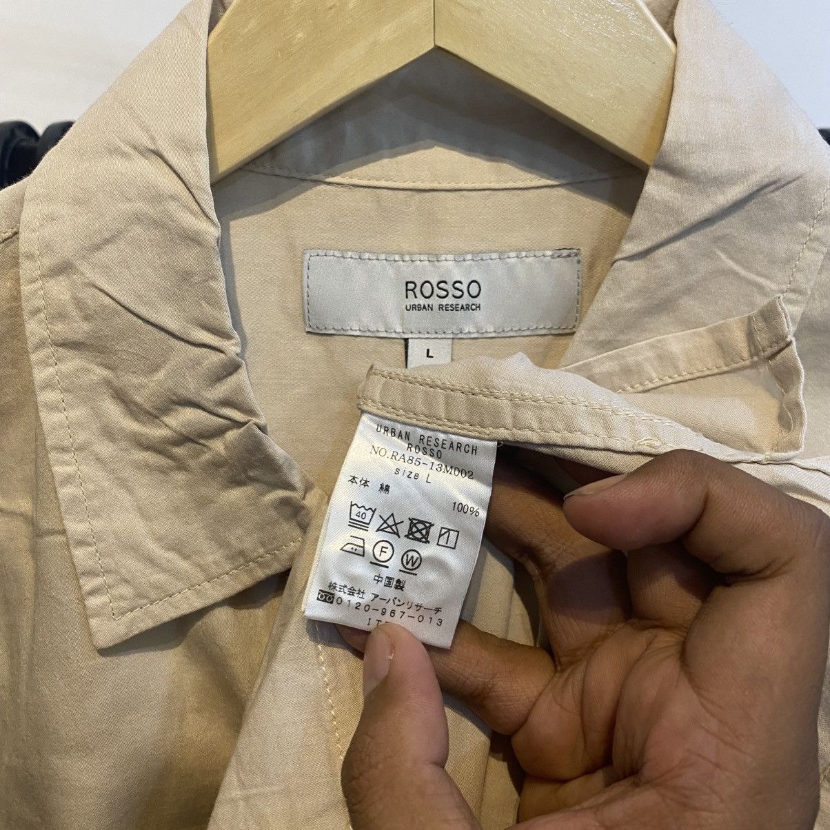Japanese Brand Rosso by urban research japan open collar shirt Size US L / EU 52-54 / 3 - 5 Thumbnail