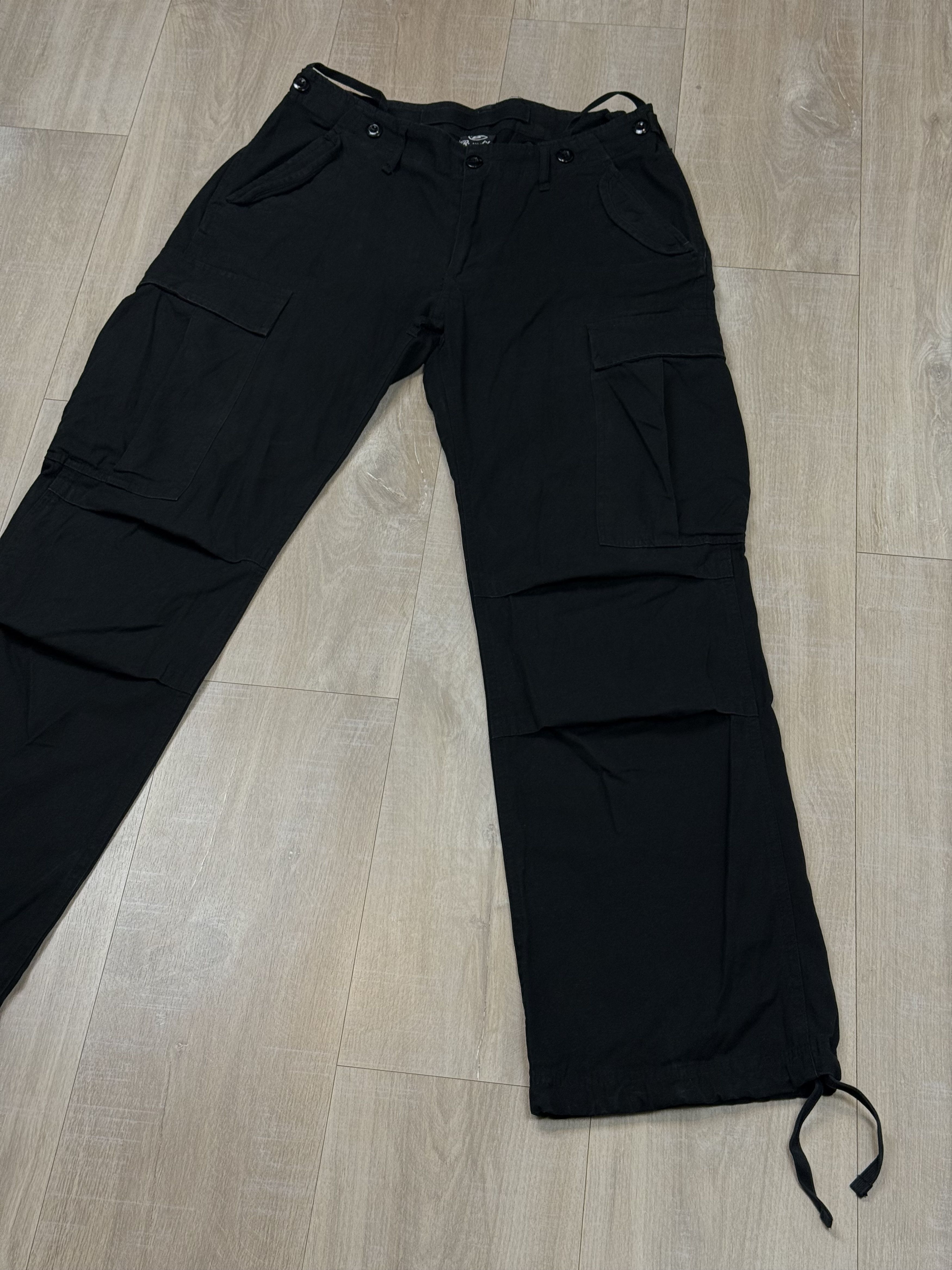 Vintage Y2k Brandit Cargo Pants Black Size US 31 - 6 Thumbnail