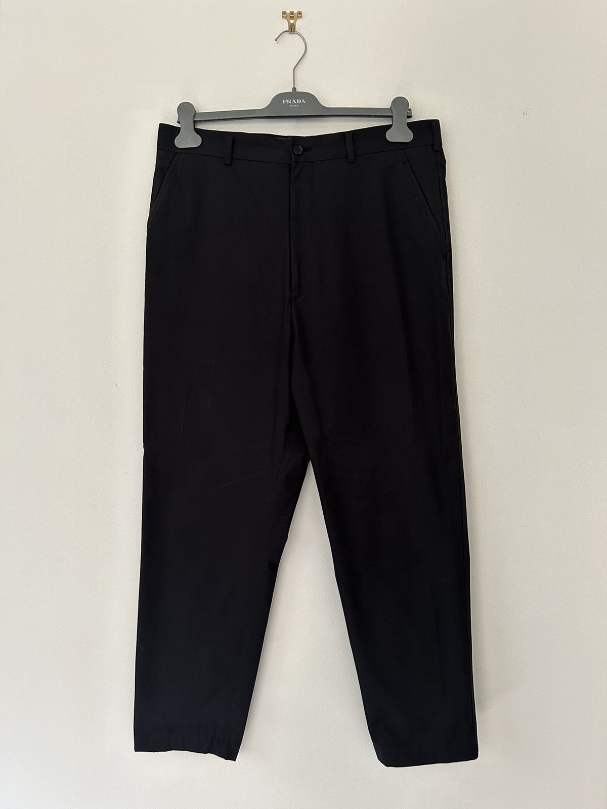 Comme des Garcons Homme Comme des Garçons HOMME - Black Wool Gabardine Pant Size US 32 / EU 48 - 1 Thumbnail