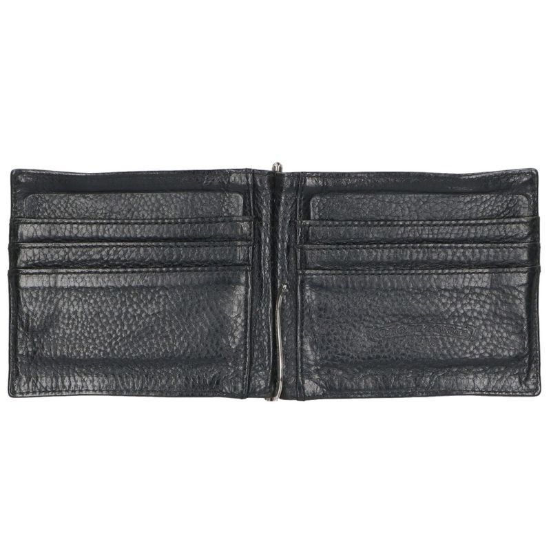 Chrome Hearts Leather Money Clip Wallet
