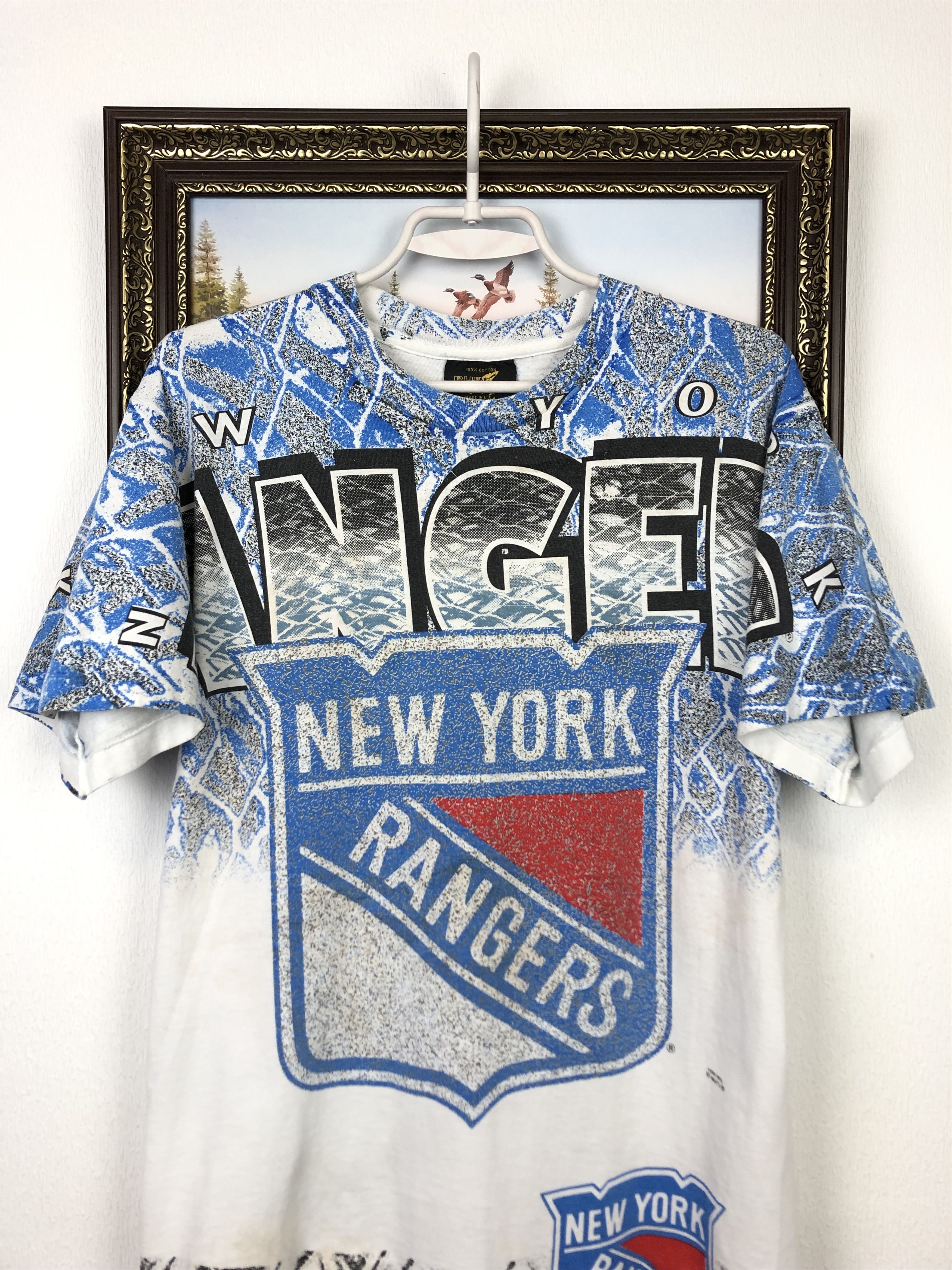 Vintage Vintage New York Rangers NHL Shirt Over Print Mens Tee Size US M / EU 48-50 / 2 - 2 Thumbnail