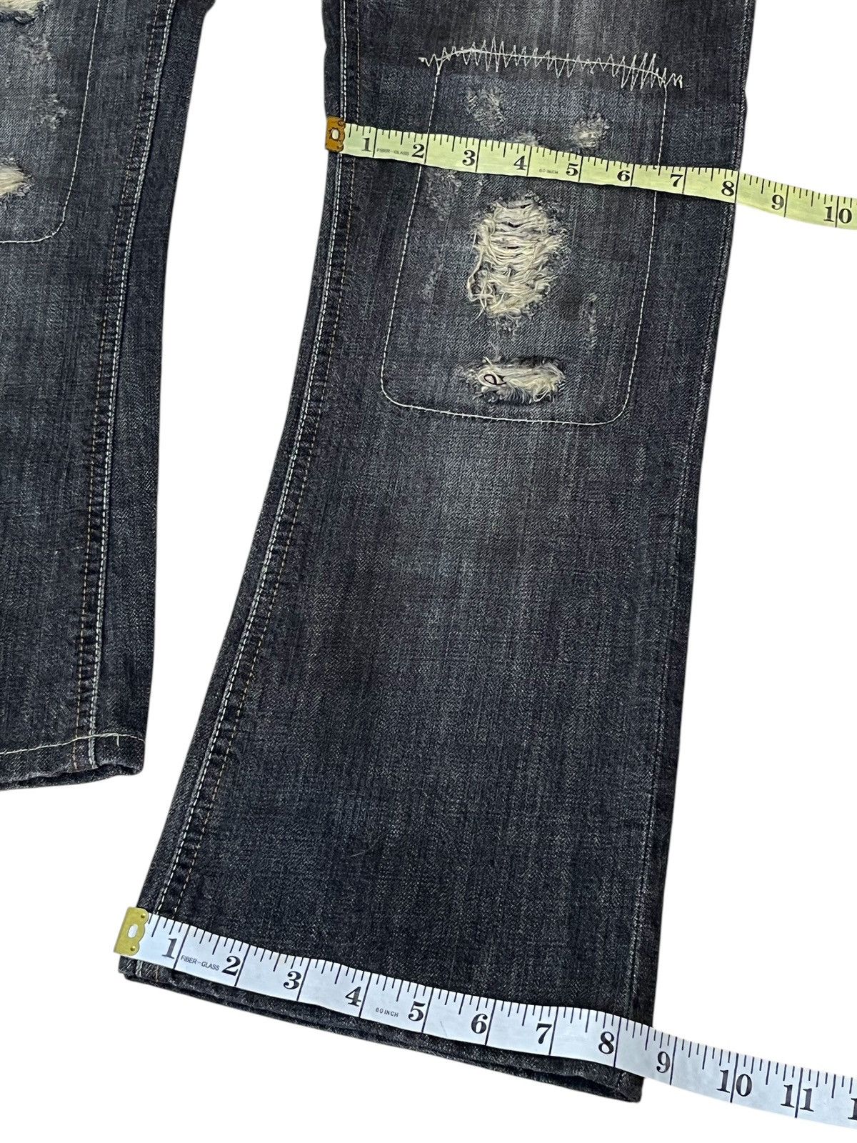 Issey Miyake ARCHIVAL VINTAGE TETE HOMME DISTRESSED PATCHWORK STYLE JEANS Size US 30 / EU 46 - 14 Thumbnail