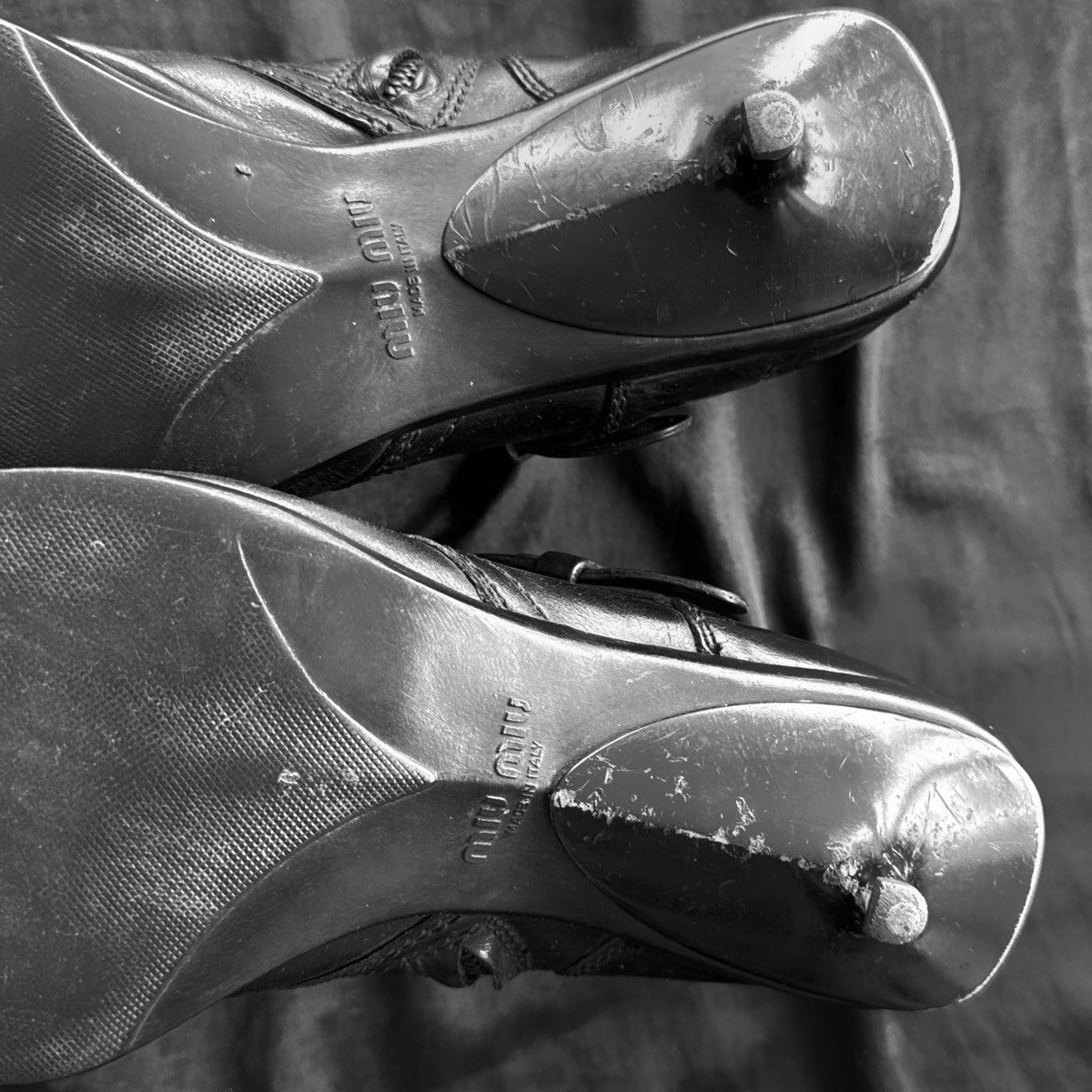 Miu Miu Miu Miu 1999 Black Leather Western-Heel Boots. Size US 6 / IT 36 - 5 Thumbnail