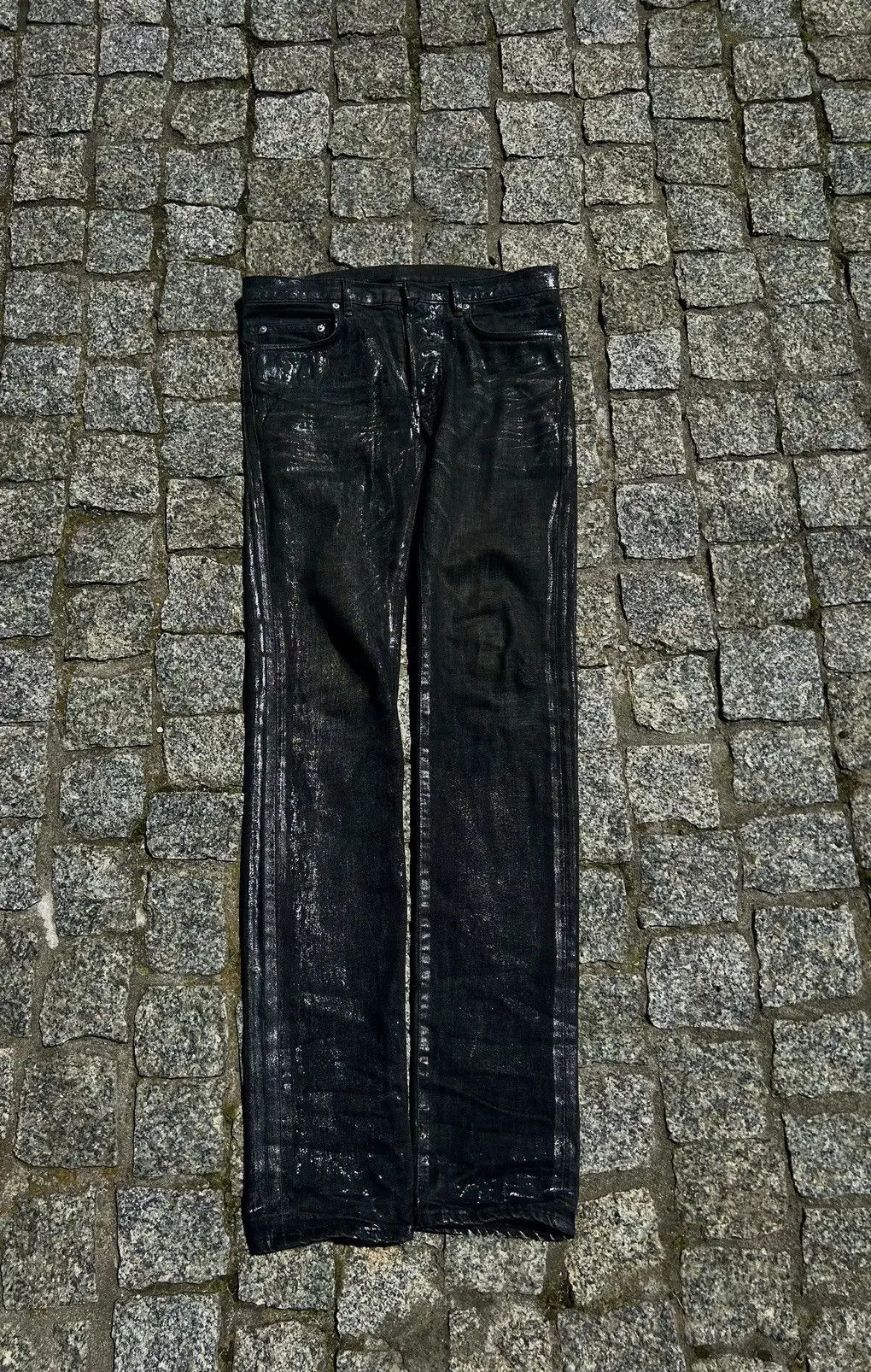 Dior × Hedi Slimane Dior Homme AW03 'Luster' Waxed Clawmark Denim