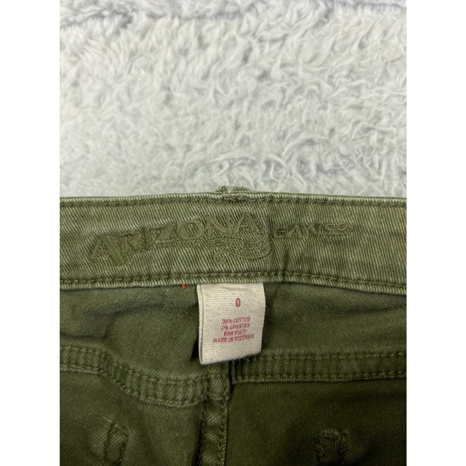 Vintage Arizona Jeans Women Green Skinny 0 Ultra Low Rise Cotton Blend 23x29 Denim 5-Pocket Design Regular Inseam 29 in Size 25" / US 0 / IT 36 - 6 Thumbnail