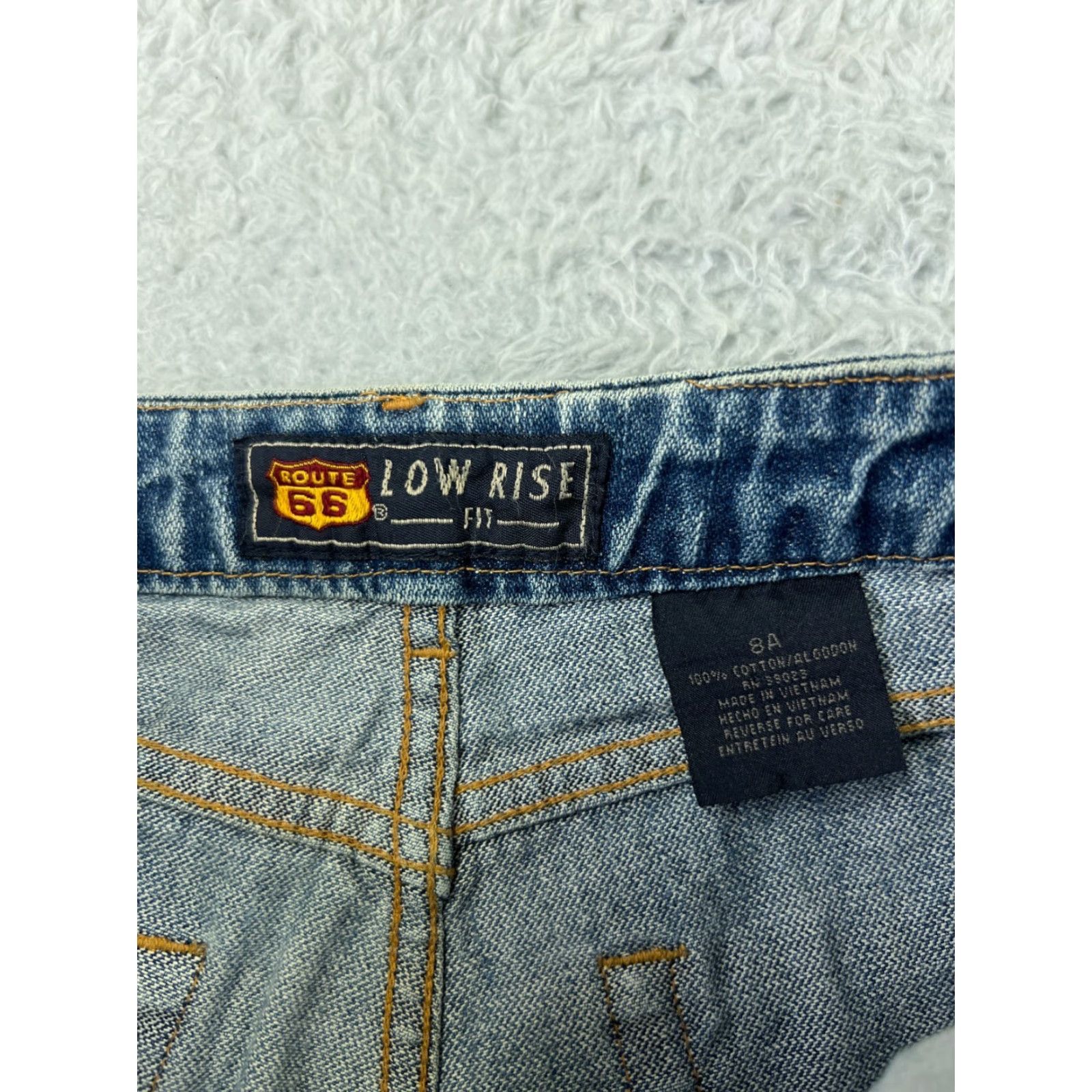 Route 66 Route 66 Womens 8 Blue Denim Jeans Bootcut Low Rise 100% Cotton Size 30" / US 8 / IT 44 - 3 Thumbnail