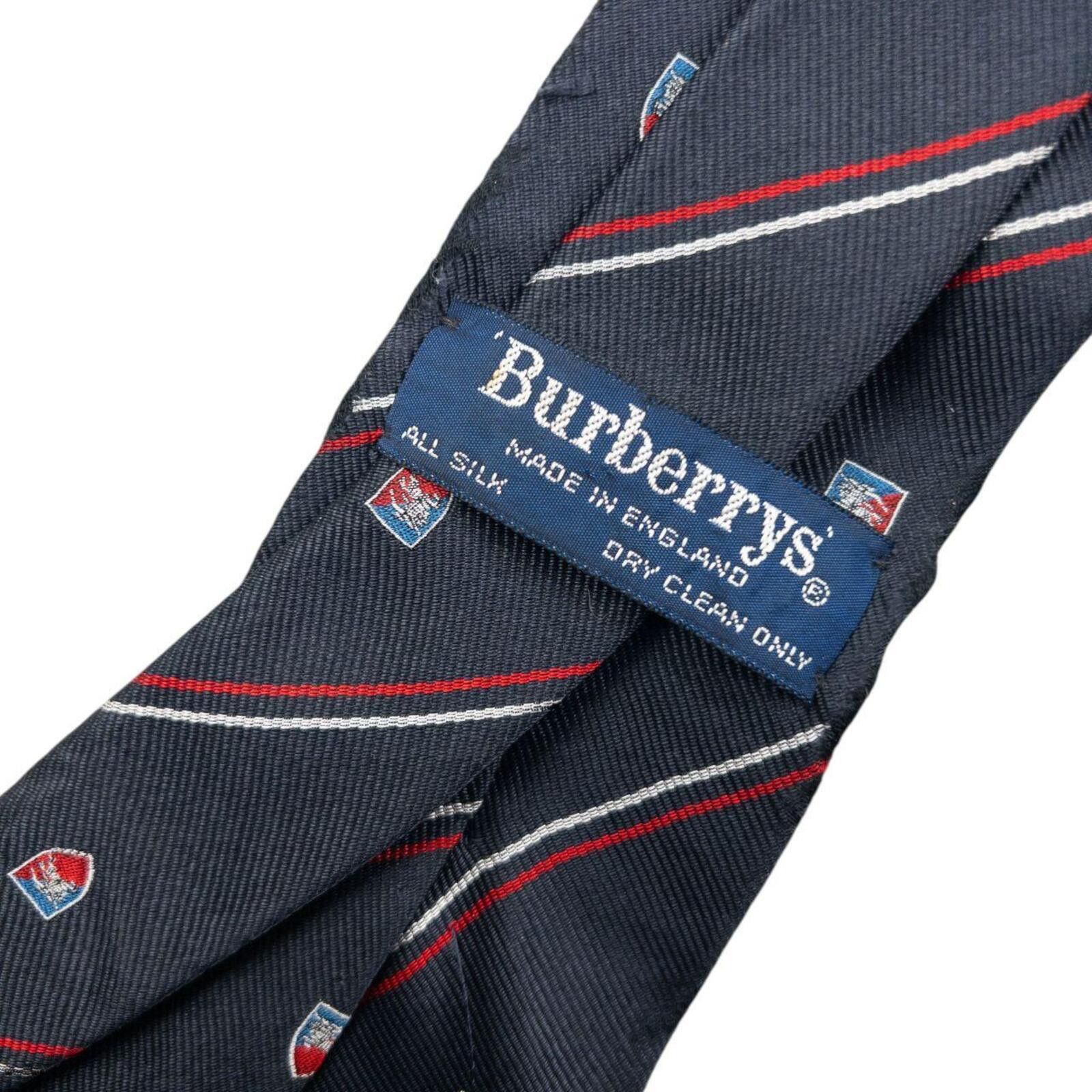 Burberry Vintage 90s Burberry Striped Monogram Silk Tie Size ONE SIZE - 7 Thumbnail