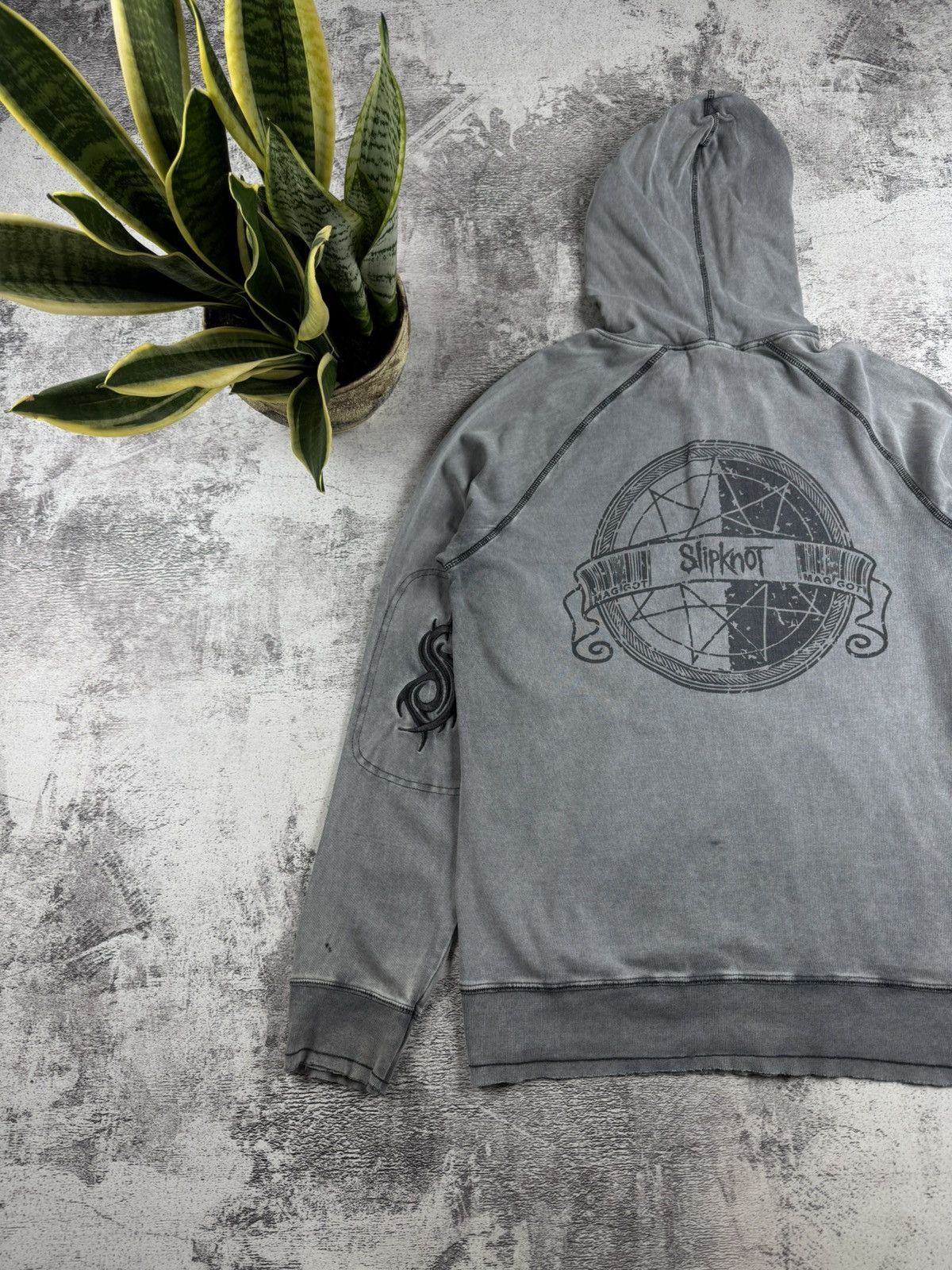Slipknot Slipknot 2007 Overdyed Faded Men’s Large Cotton Rock Band Tour Zip Merch Hoodie Size US L / EU 52-54 / 3 - 13 Thumbnail
