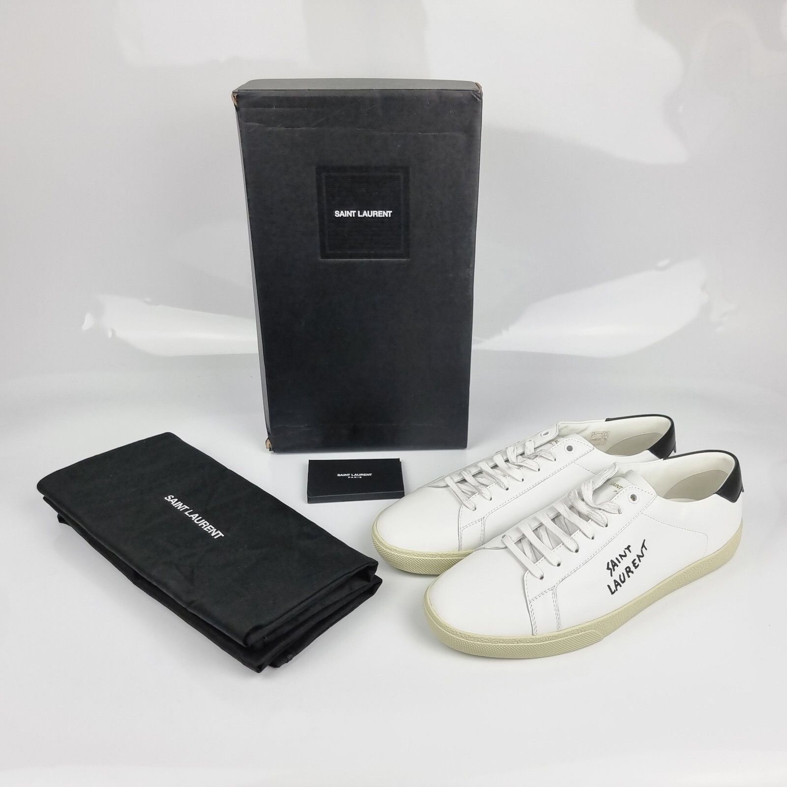 SAINT LAURENT Court White Low Top Sneakers New (Euro Size:6;