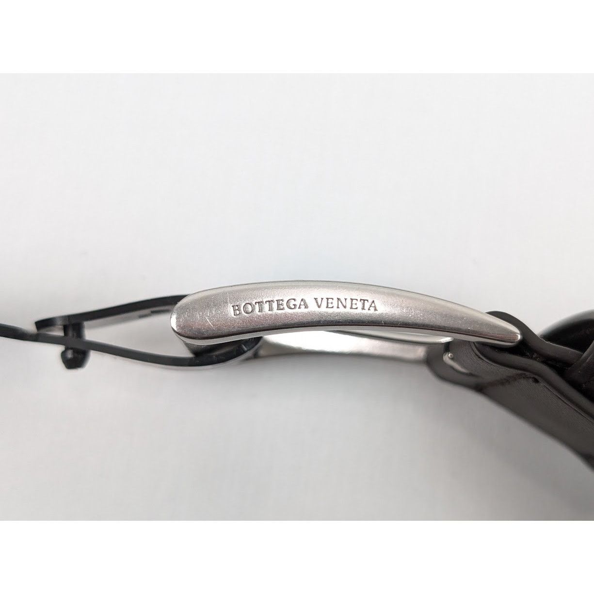 Bottega Veneta o1rshd1 Size: 85 / Intrecciato Nappa Belt in Fondente/Silver Size 32 - 6 Thumbnail