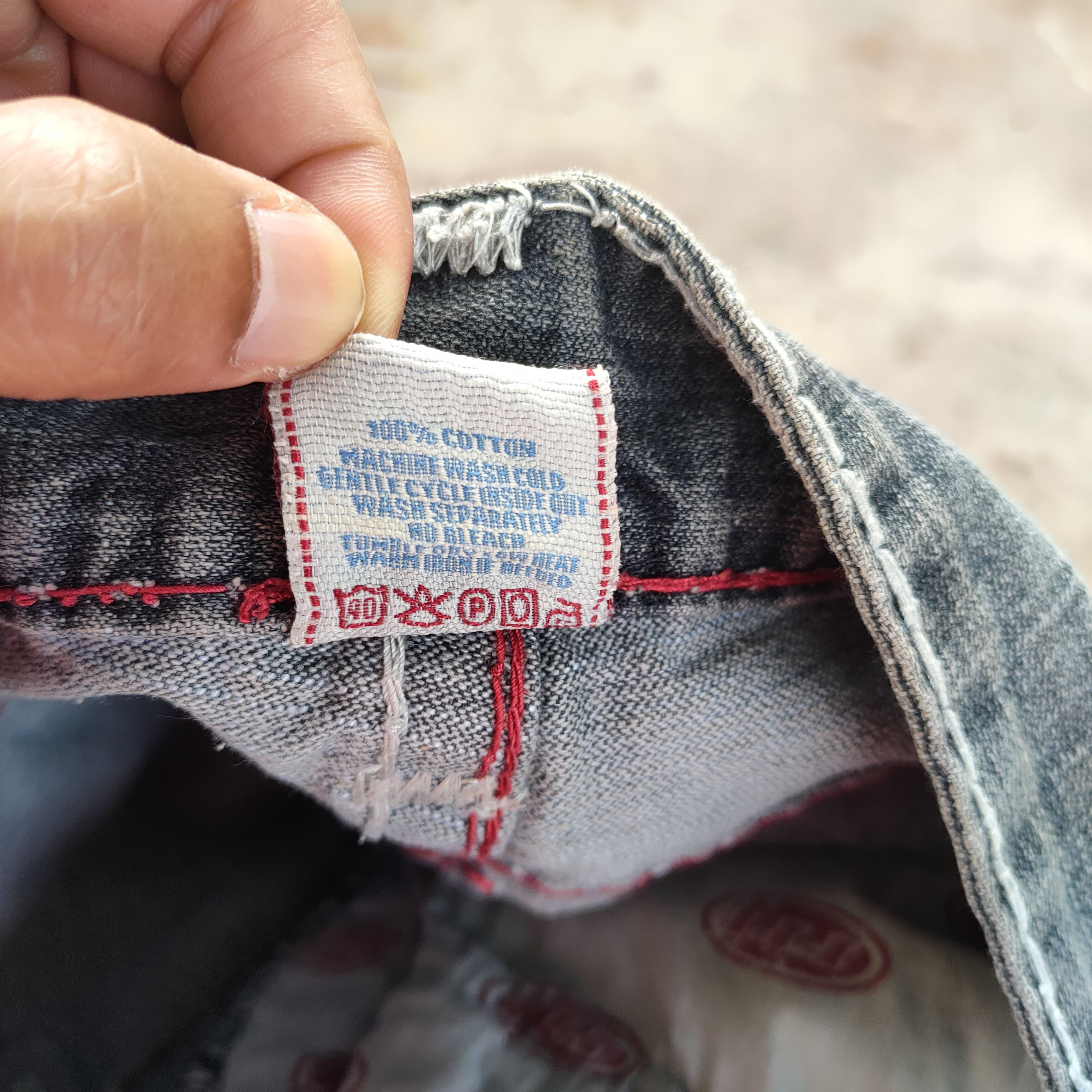 Japanese Brand W33 VINTAGE ROUGH RIDER FADED DISTRESSED DENIM JEAN PANTS Size US 33 - 14 Thumbnail