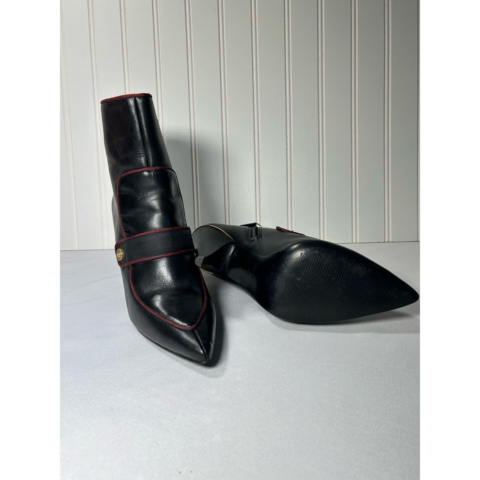 Nine West Nine West Westham Leather fabric Ankle Booties Sz 8 Size US 8 / IT 38 - 1 Thumbnail