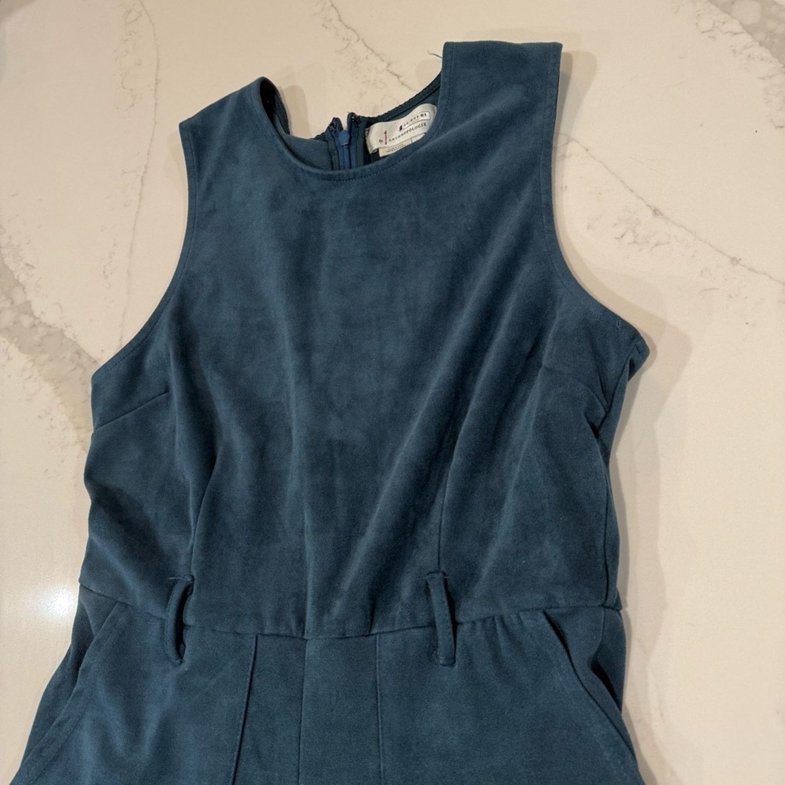 Anthropologie Anthropologie Bishop And Young Vegan Suede Jumpsuit Womens M Size 30" / US 8 / IT 44 - 6 Thumbnail