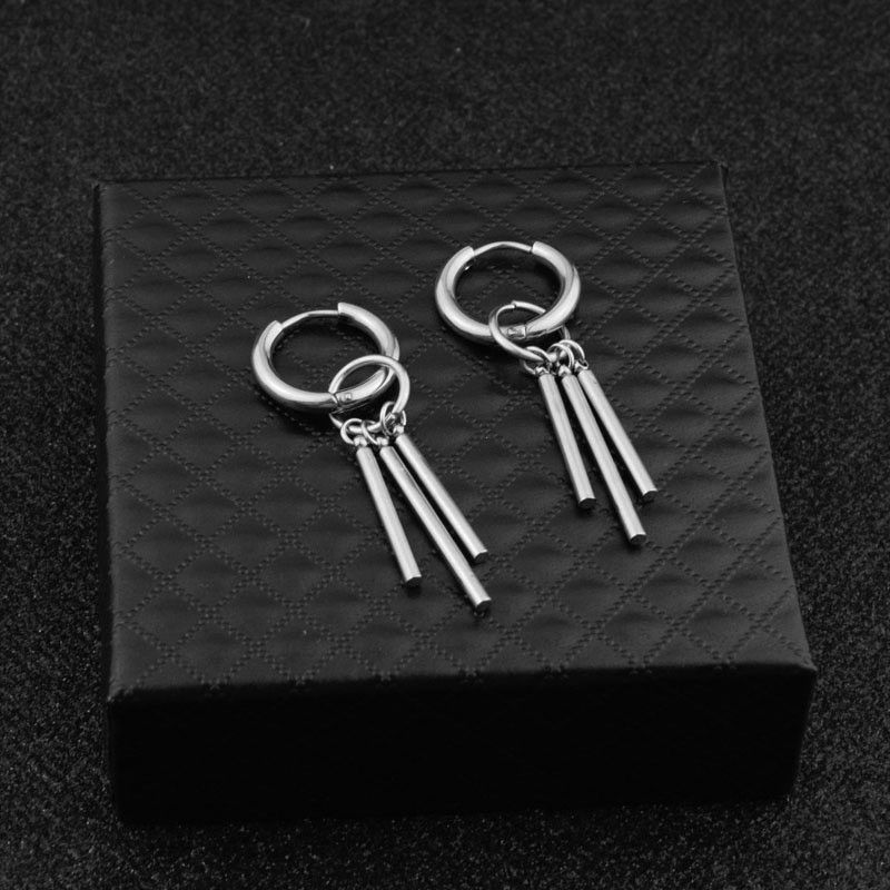 Other Metal Bar Dangle Drop Earrings for Men Women Hip Hop Style Size ONE SIZE - 2 Thumbnail
