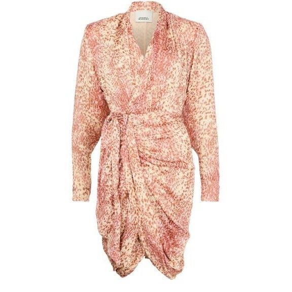 ISABEL MARANT Cleora Flower Pink Silk Mini Dress New & Authe