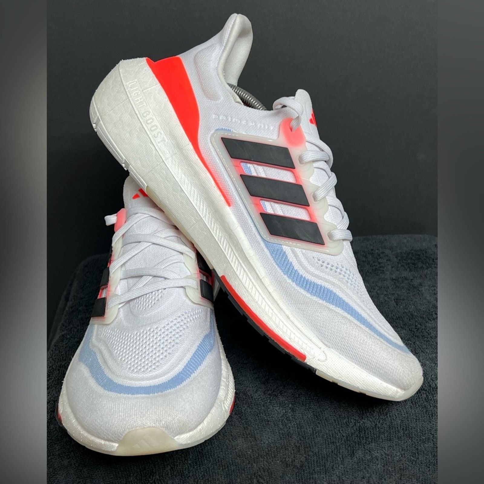 Adidas Adidas UltraBoost Men's White Black Solar Red Running Shoes Size US 13 / EU 46 - 3 Thumbnail