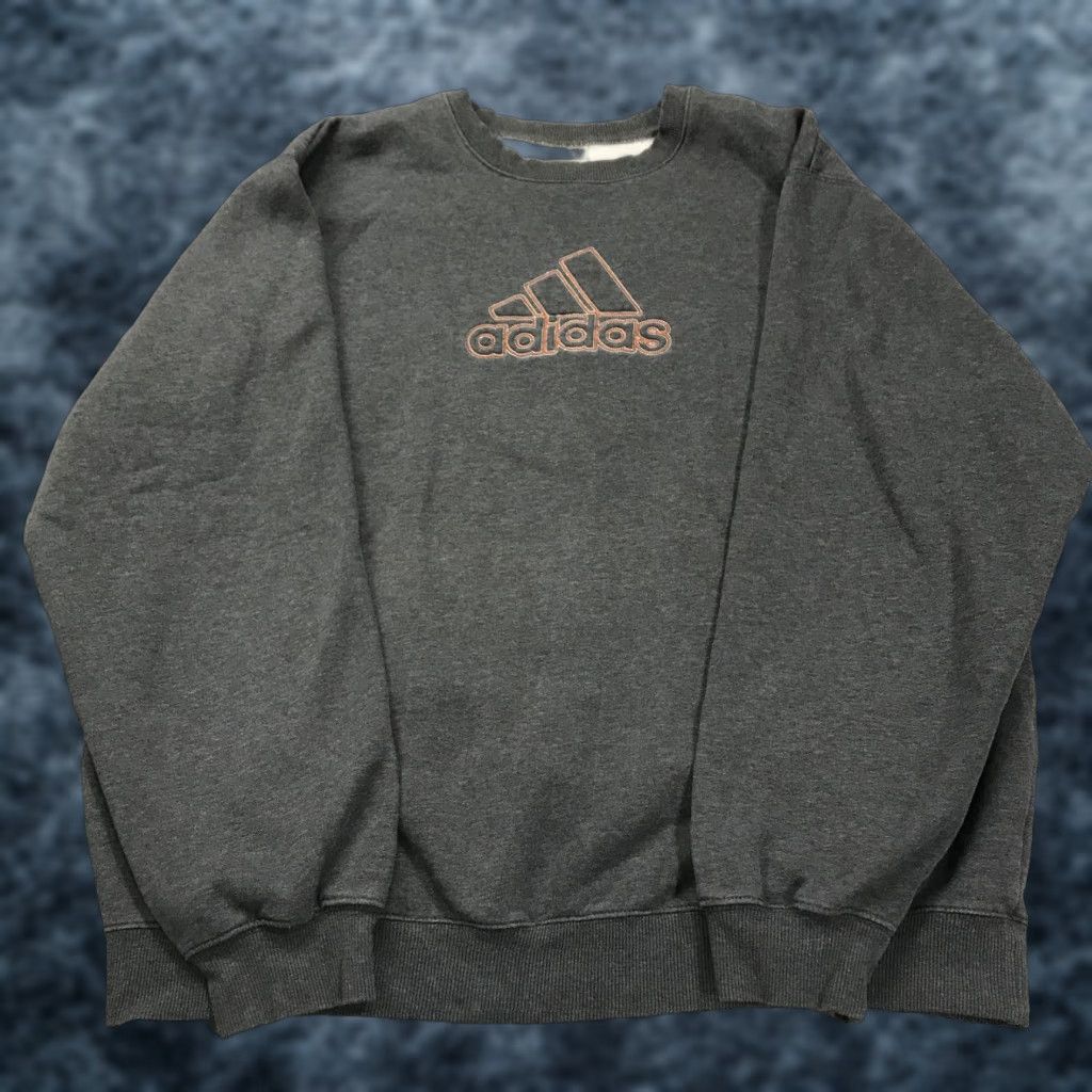 Adidas VINTAGE Adidas Sweatshirt Mens XL Gray Embroidered Logo Crewneck Heavy Y2K 90s Sports Shirt Size US XL / EU 56 / 4 - 1 Thumbnail