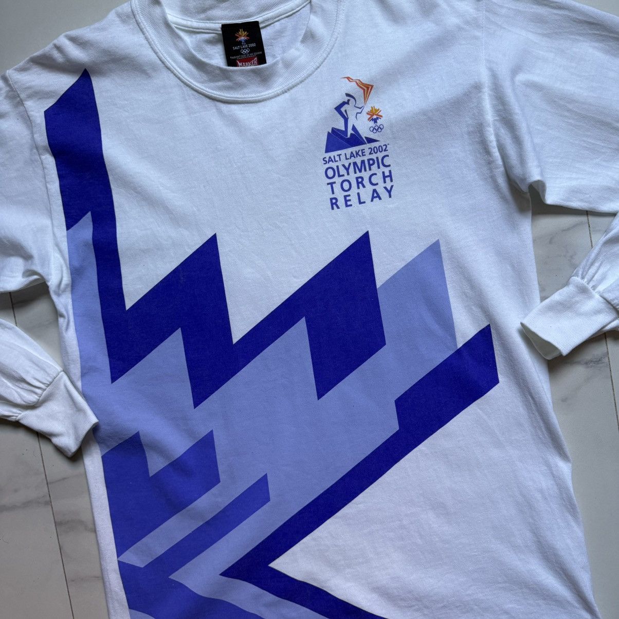 USA Olympics Vintage Y2K Salt Lake 2002 Olympic Torch Relay Tee Size US M / EU 48-50 / 2 - 5 Thumbnail