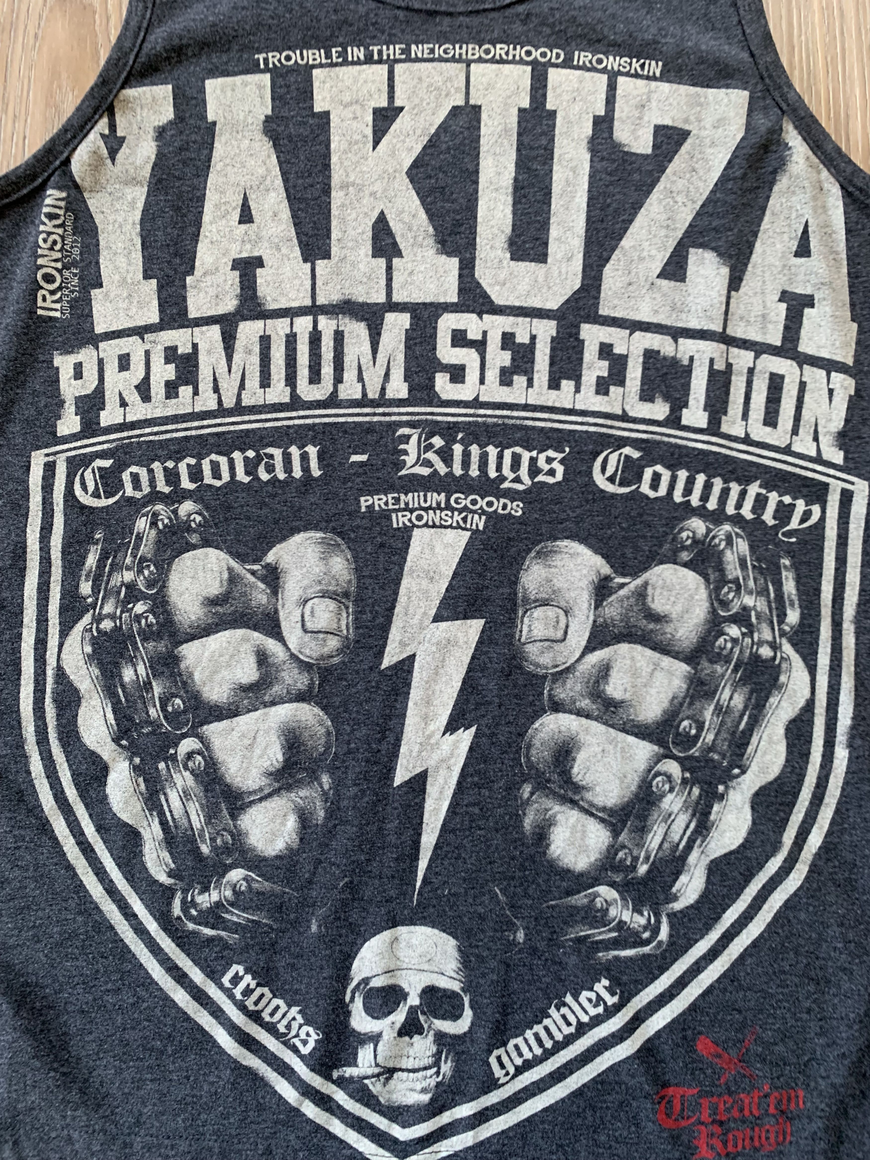 Edition Japan × Japanese Brand Vintage Yakuza Grey Printed Sleeveless T-Shirt Size US S / EU 44-46 / 1 - 5 Thumbnail