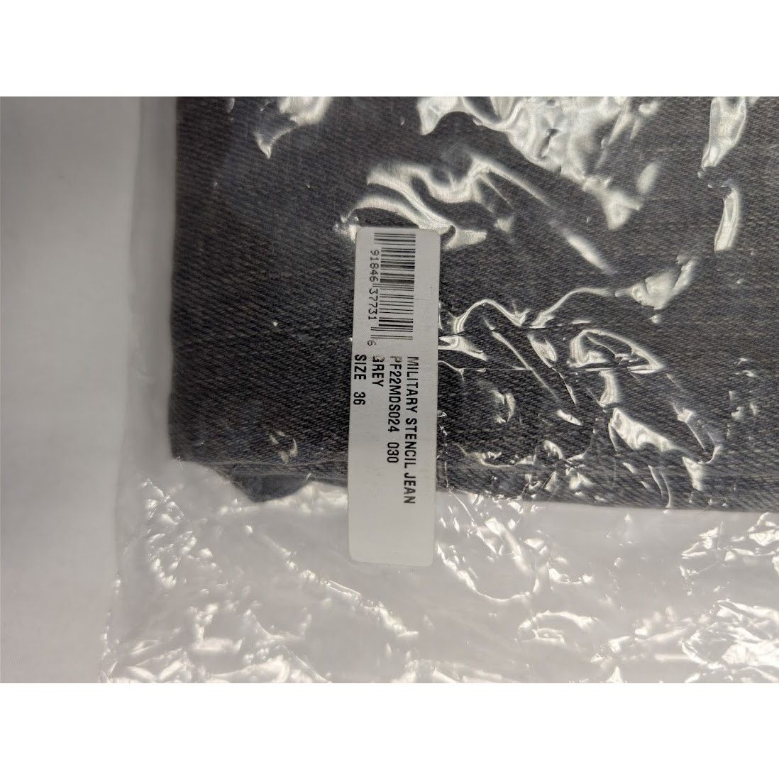 Amiri o1rshd1 Q:2 / Military Stencil Jean Denim Jeans in Grey 36 Size US 36 / EU 52 - 17 Thumbnail