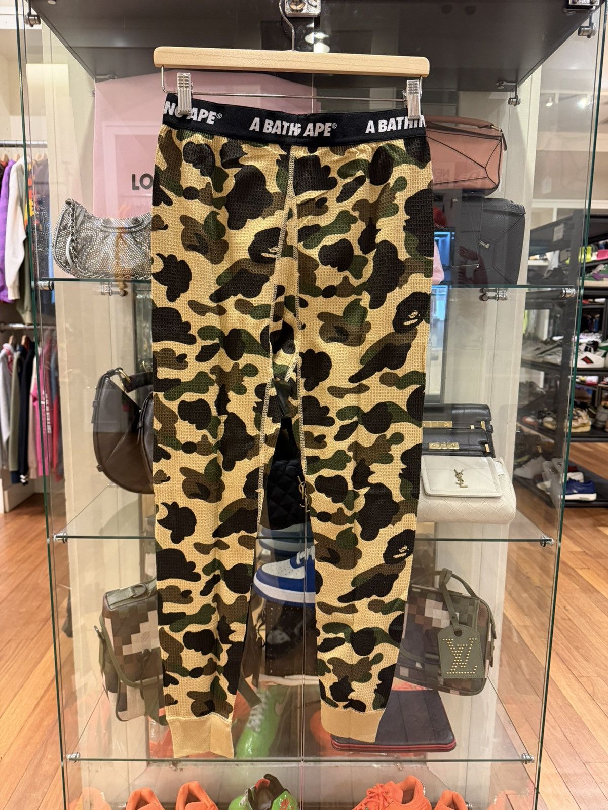 Off-White Bape 1st Beige Camo Thermal Long John Bottoms Size 28 - 2 Thumbnail