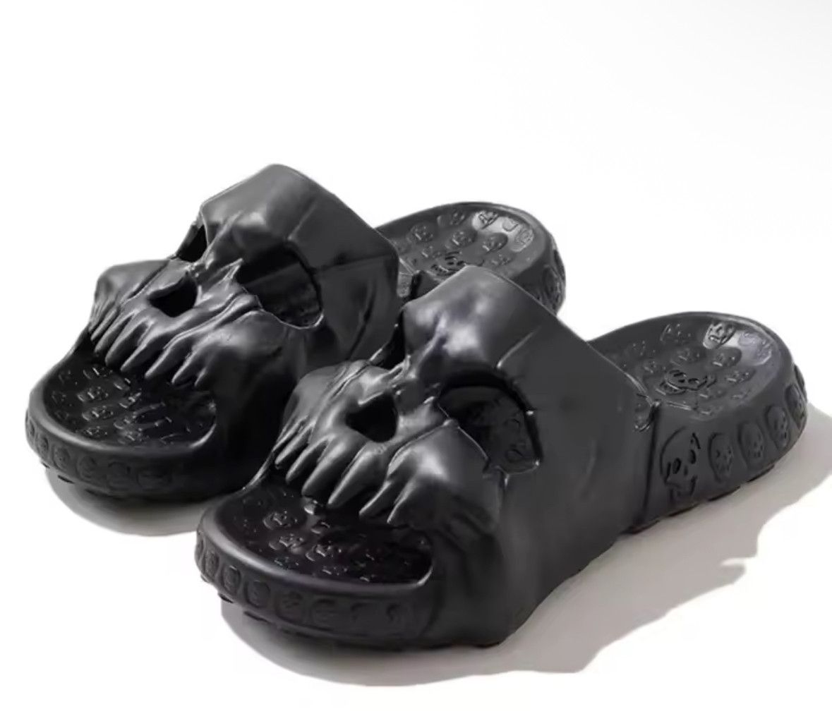 Other Retro Gothic Y2K Devil Skull Thick Slippers Beach Size US 5 / EU 37 - 2 Thumbnail