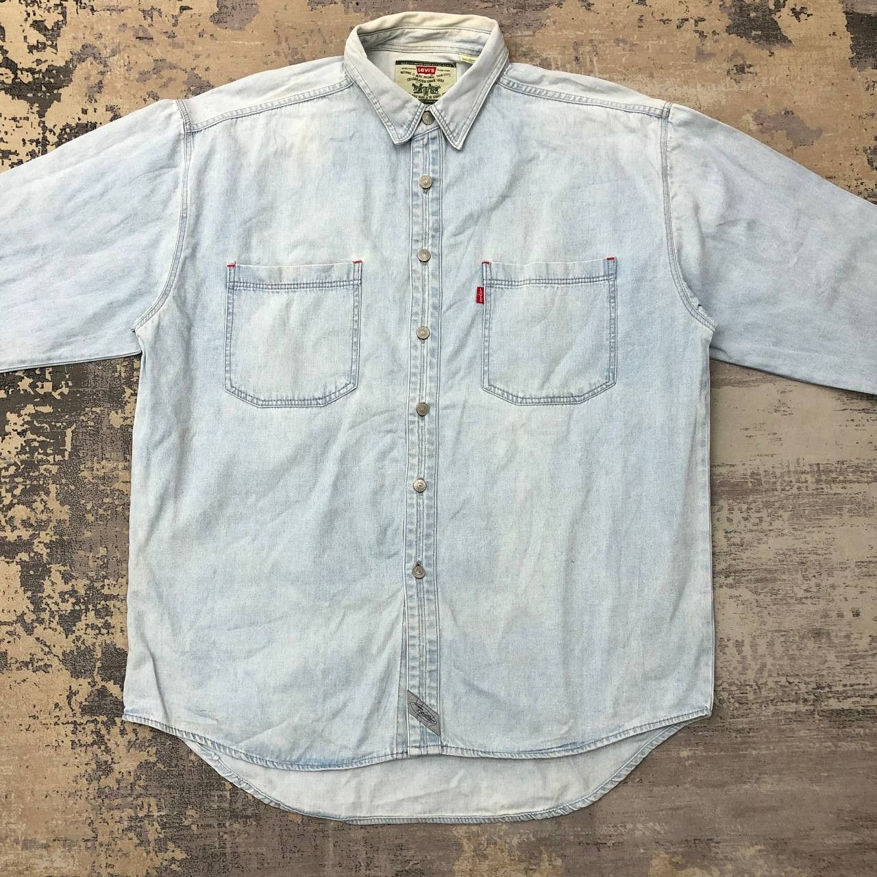Levi's T310 VTG LEVI'S WORKWEAR BLUE WASH DENIM SHIRTS Size US L / EU 52-54 / 3 - 4 Thumbnail