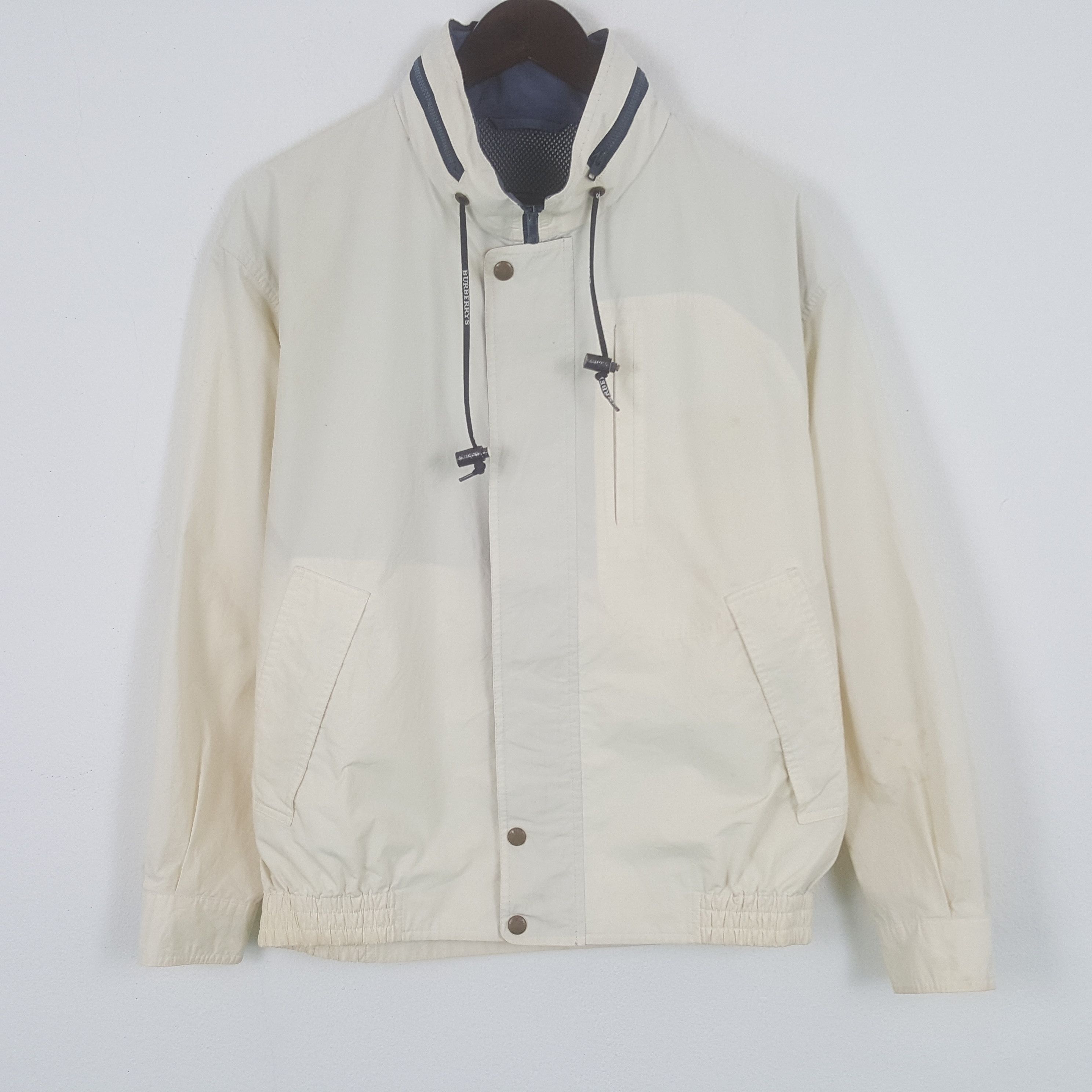 Burberry × Vintage 90’s Burberrys Custom Art Skull Zipper Windbreaker Jacket Size US L / EU 52-54 / 3 - 3 Thumbnail
