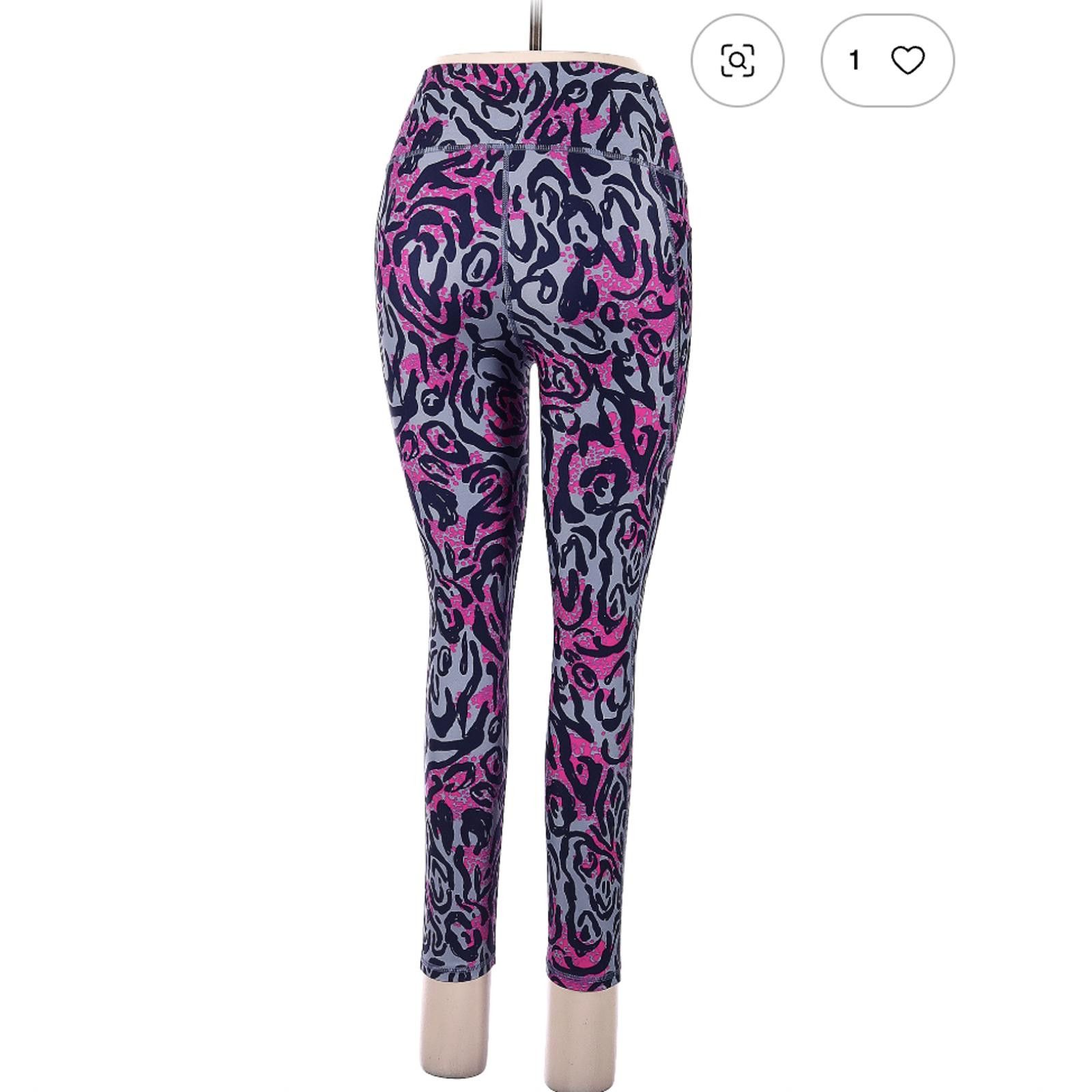 Under Armour Under Armour Pink and Black Patterned Leggings Pants Size M Size 32" / US 10 / IT 46 - 2 Thumbnail