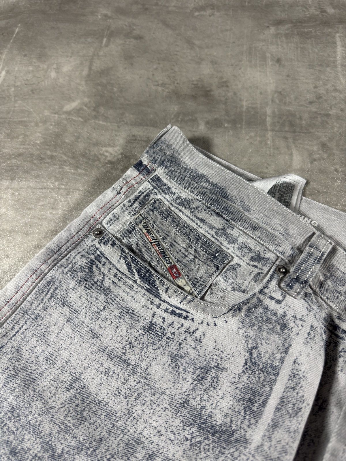 Diesel Diesel 2010 5 Pocket Jeans – Grey Acid Wash archive y2k Size US 32 / EU 48 - 6 Thumbnail