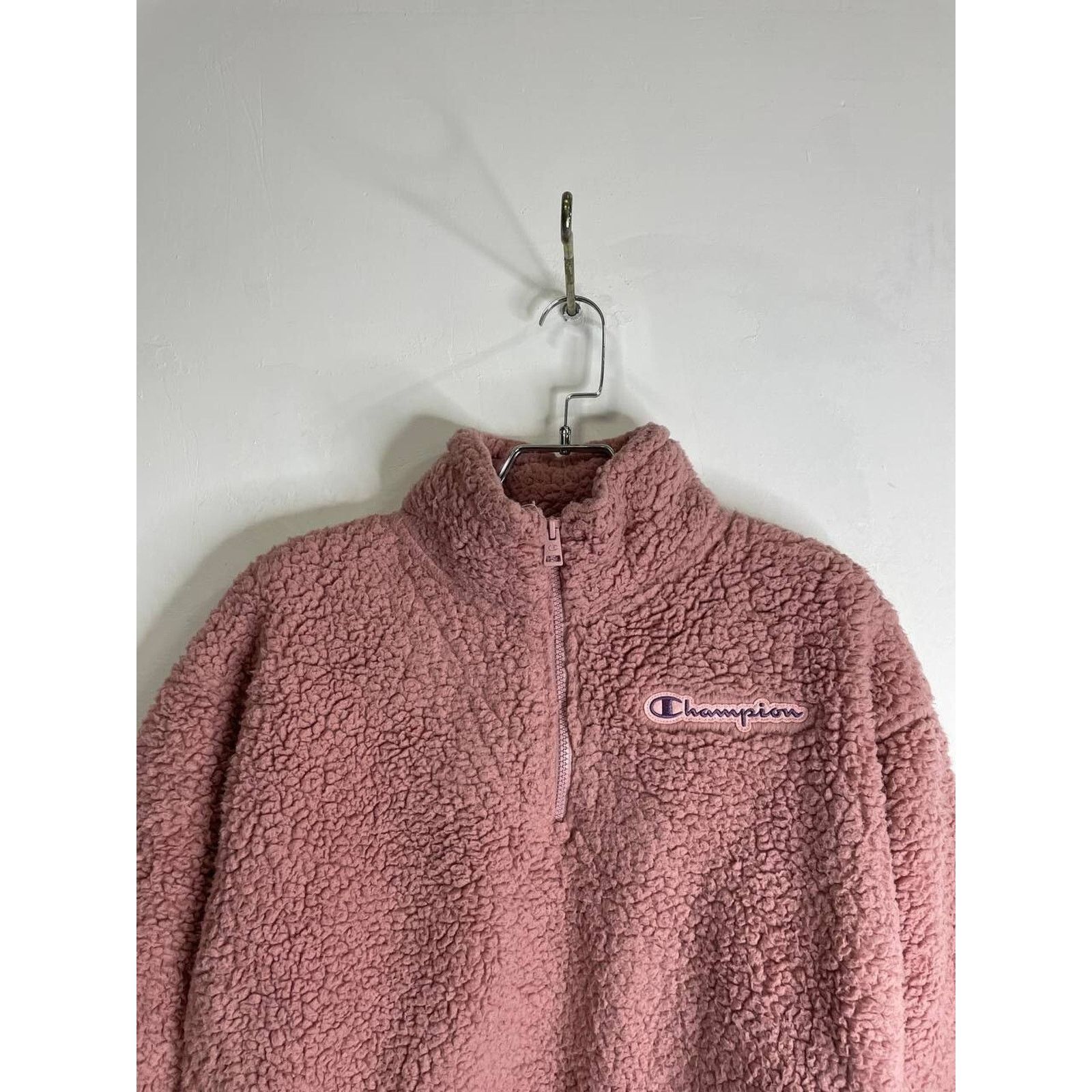 Champion Vintage Champion Pink Fleece Pullover Sherpa Jacket Size S Size S / US 4 / IT 40 - 2 Thumbnail