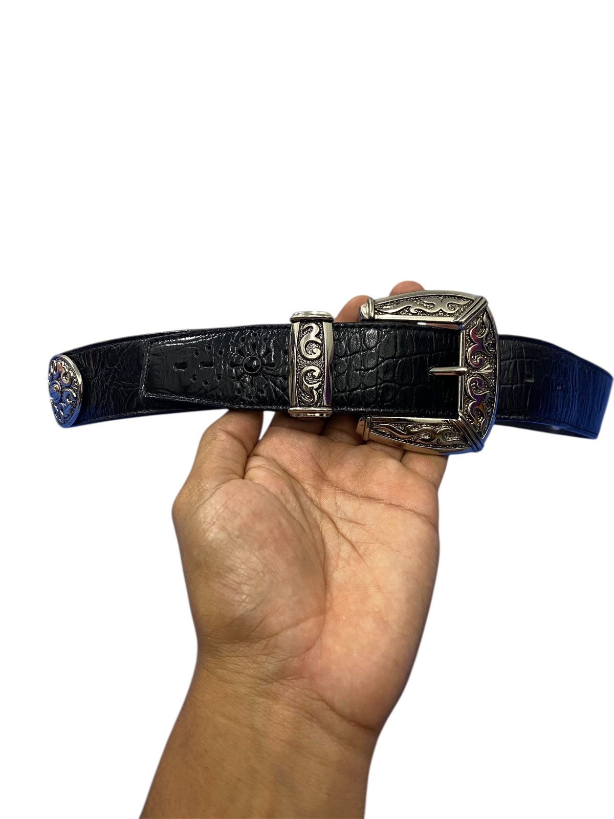 Tornado Mart Tordano Mart western style buckle with stud leather belt Size ONE SIZE - 9 Thumbnail