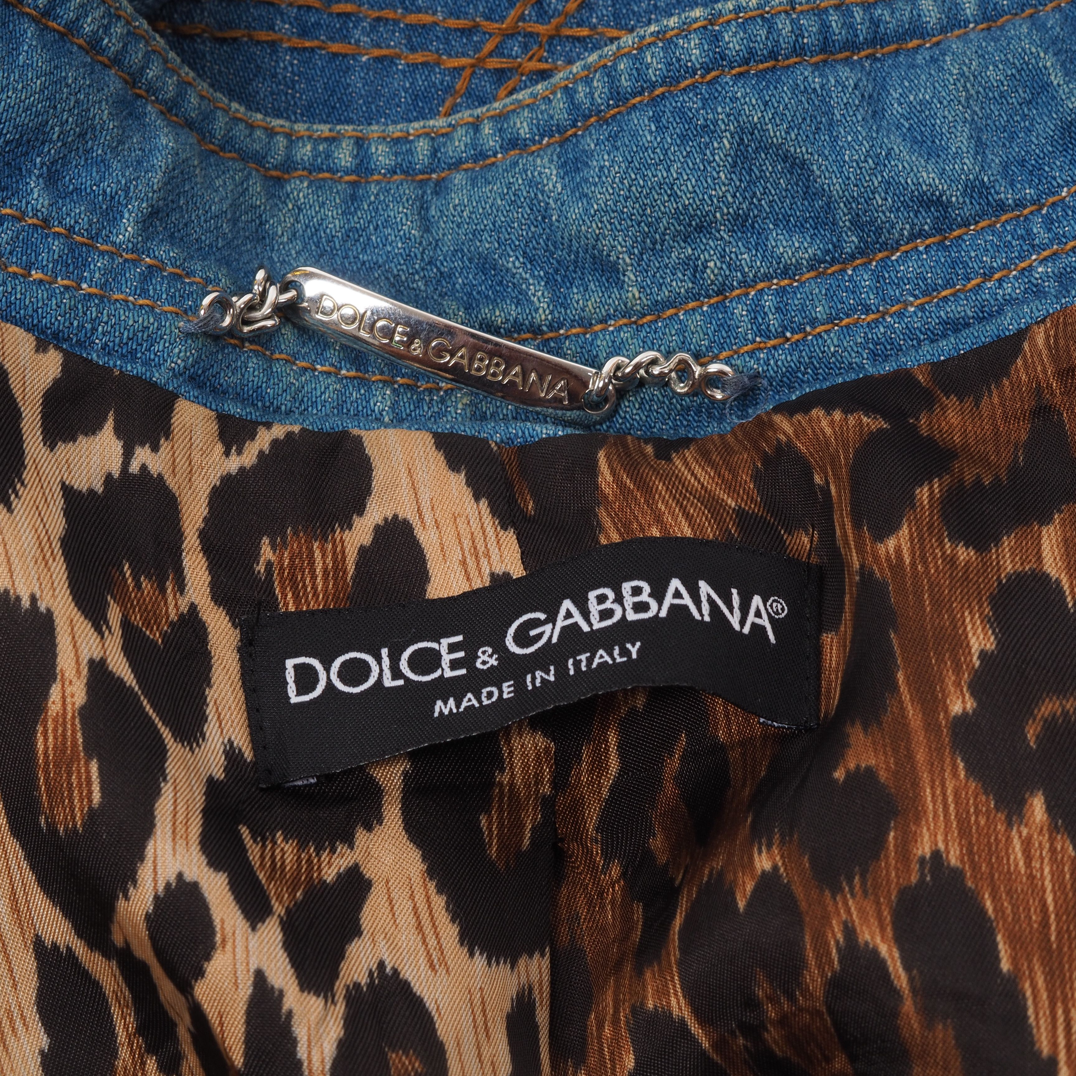 Dolce & Gabbana × Vintage Dolce&Gabbana Vintage Blue Denim Jean Jacket Size M / US 6-8 / IT 42-44 - 8 Thumbnail