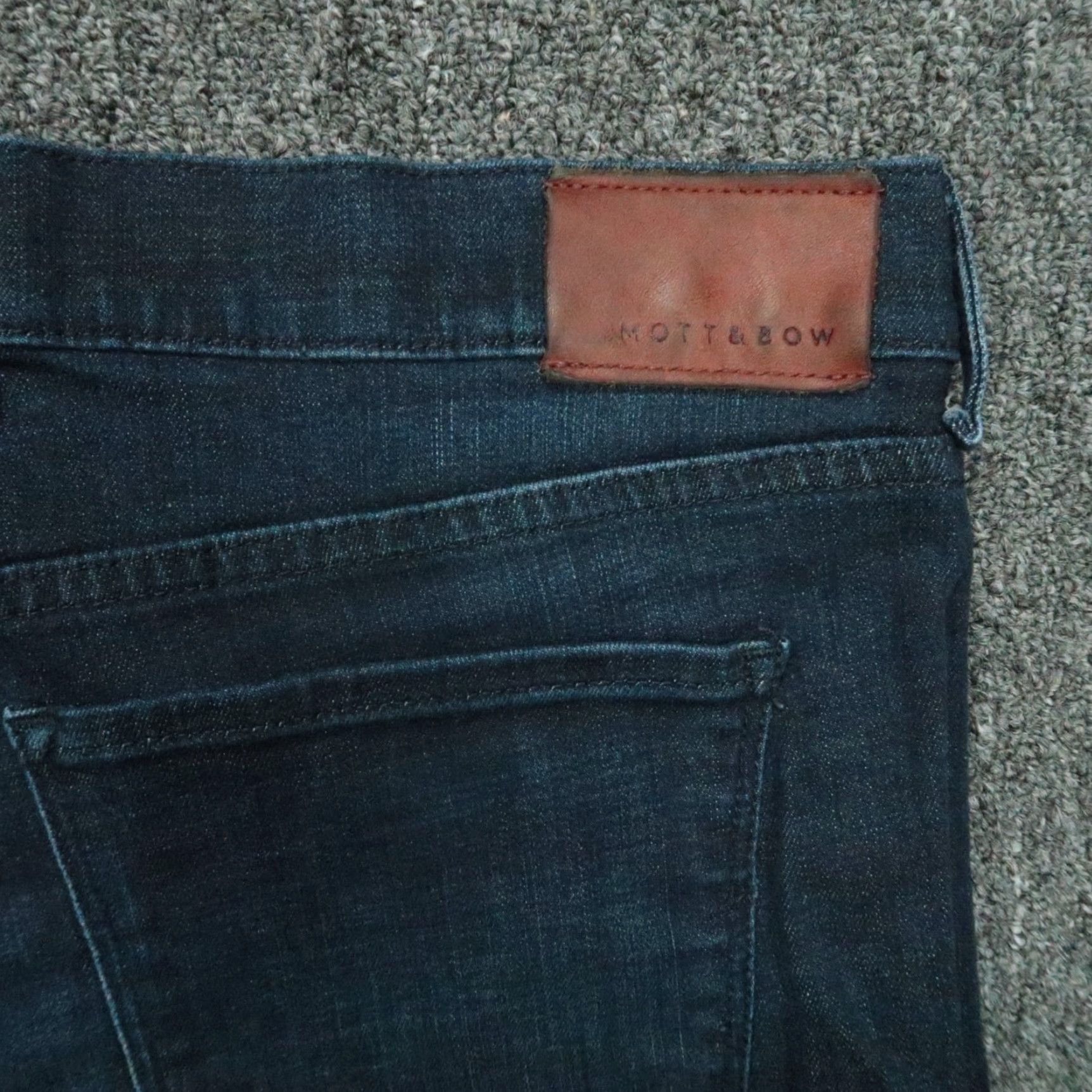 Mott & Bow Mott & Bow Jeans Mens 40x32 Blue Straight 5 Pocket Stretch Denim Dark Wash Size US 40 / EU 56 - 6 Thumbnail