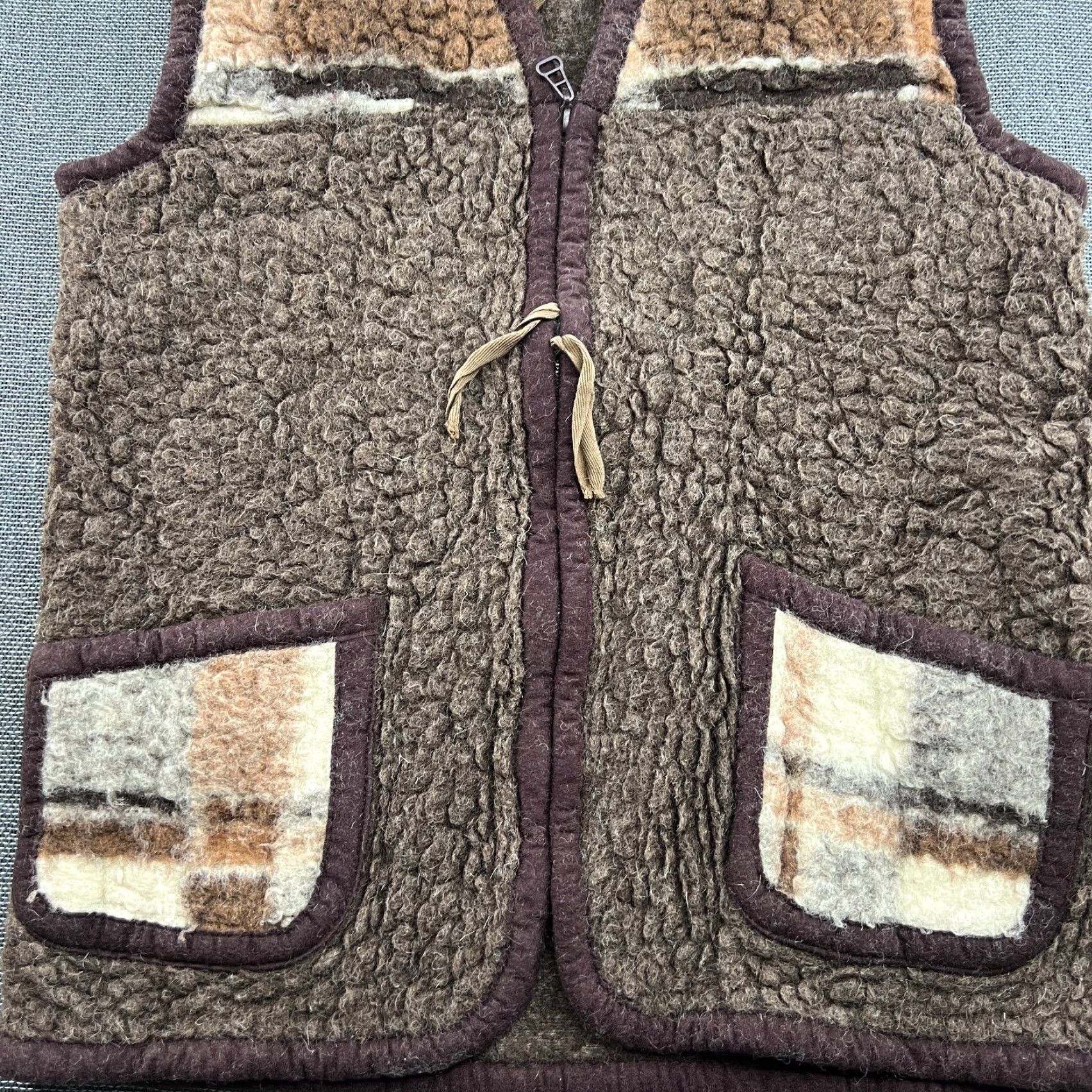 Vintage VINTAGE Alwero Womens Vest XL Full Zip Brown Wool Pile Sherpa Ladies Size XL / US 12-14 / IT 48-50 - 2 Thumbnail