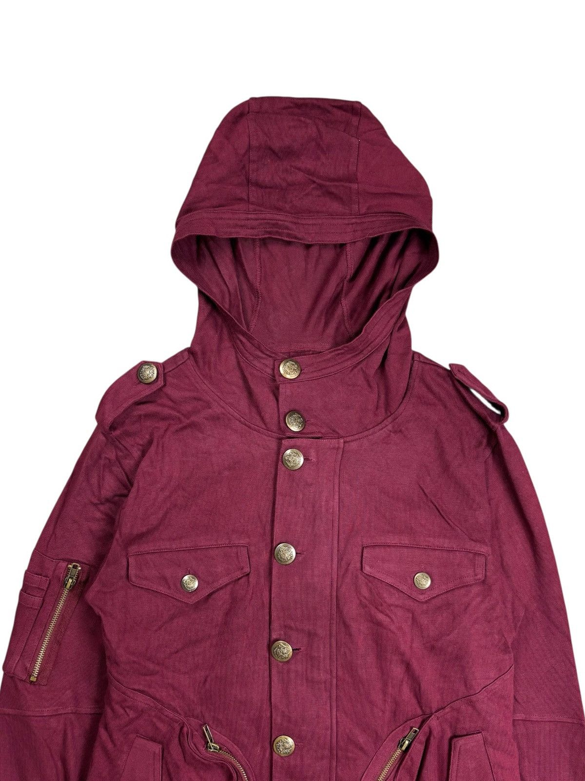 Tornado Mart 2000s Normanbros - Red Wine Apocalypse Army Jacket Size US M / EU 48-50 / 2 - 4 Thumbnail