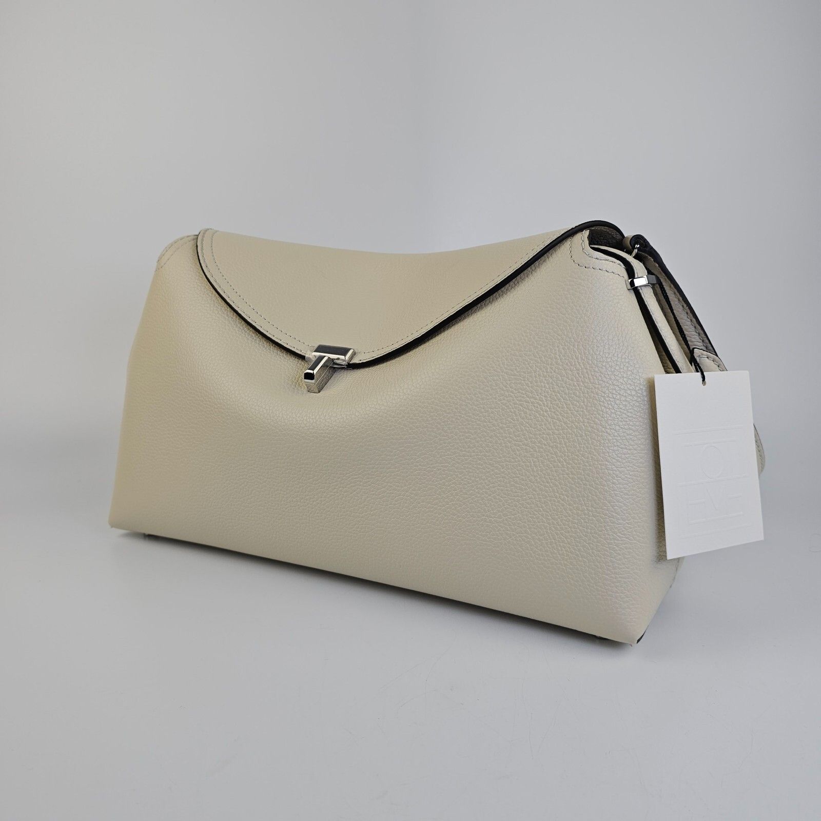 Toteme TOTEME T-Lock Milk White Leather Top Handle Bag New Size ONE SIZE - 4 Thumbnail