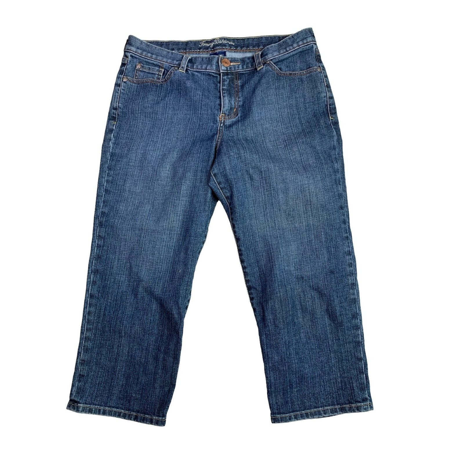 Tommy Bahama Tommy Bahama Women's 12 Jeans Cropped Midrise Stretch Denim Size 34" / US 12 / IT 48 - 10 Thumbnail
