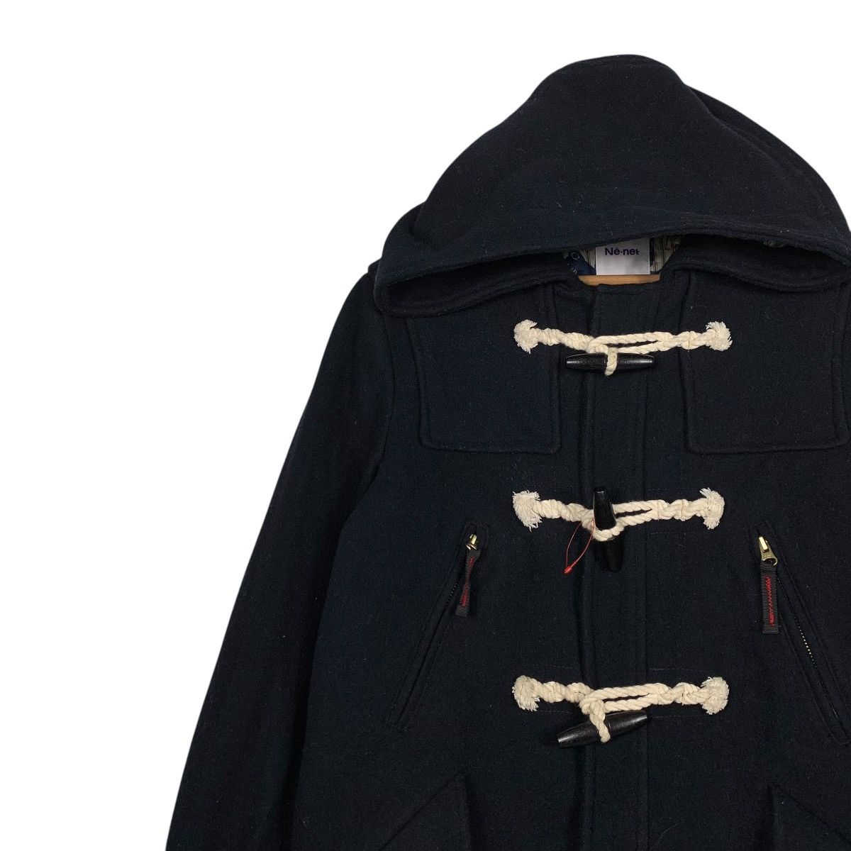 Ne-Net Ne-net Hooded Wool Duffle Coat Size US M / EU 48-50 / 2 - 6 Thumbnail
